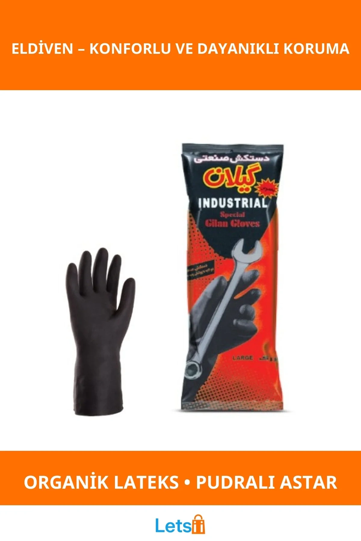 Siyah Renkli 3 Katmanlı Dayanıklı Endüstriyel Eldiven