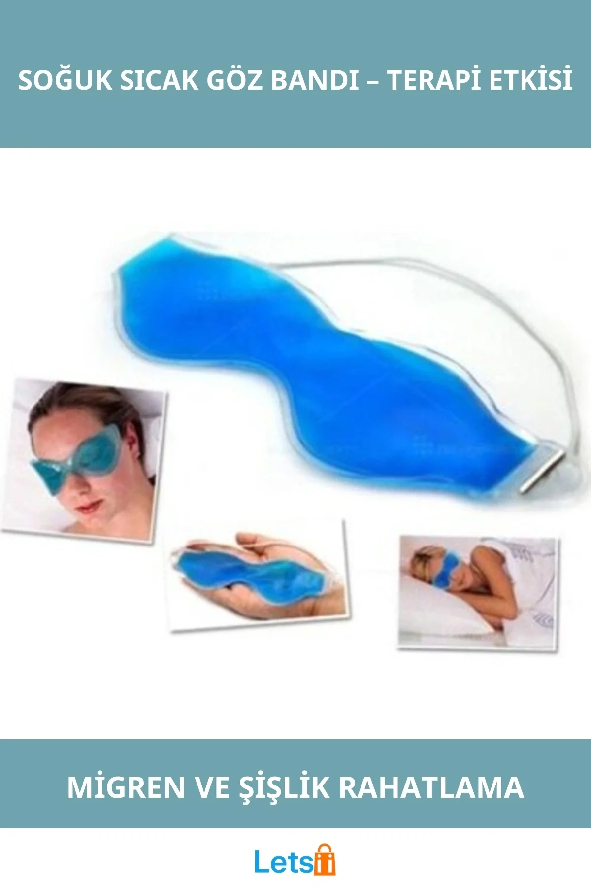 Soğuk Sıcak Jel Göz Maskesi 23.5cm x 7.5cm