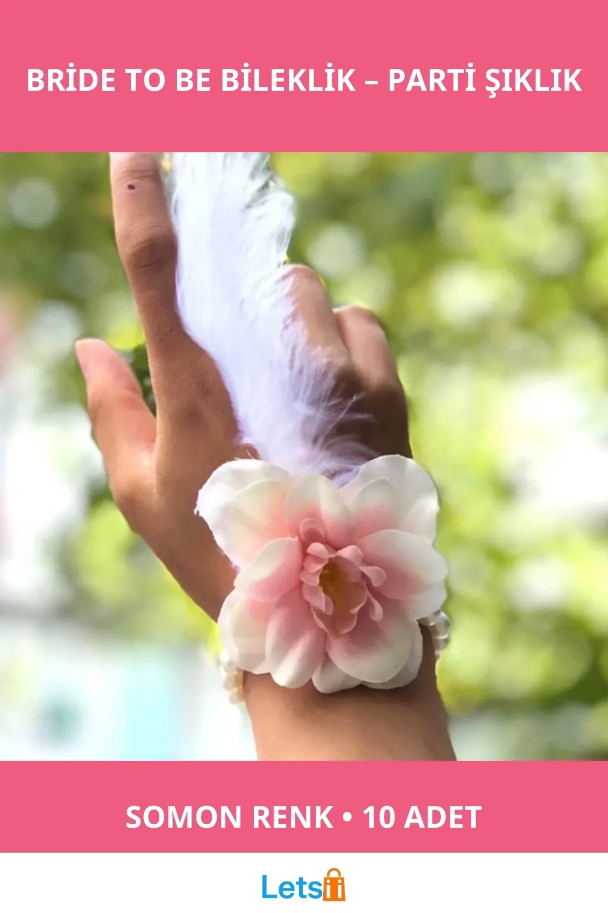 Somon Renk Bride To Be Bileklik 10 Adet