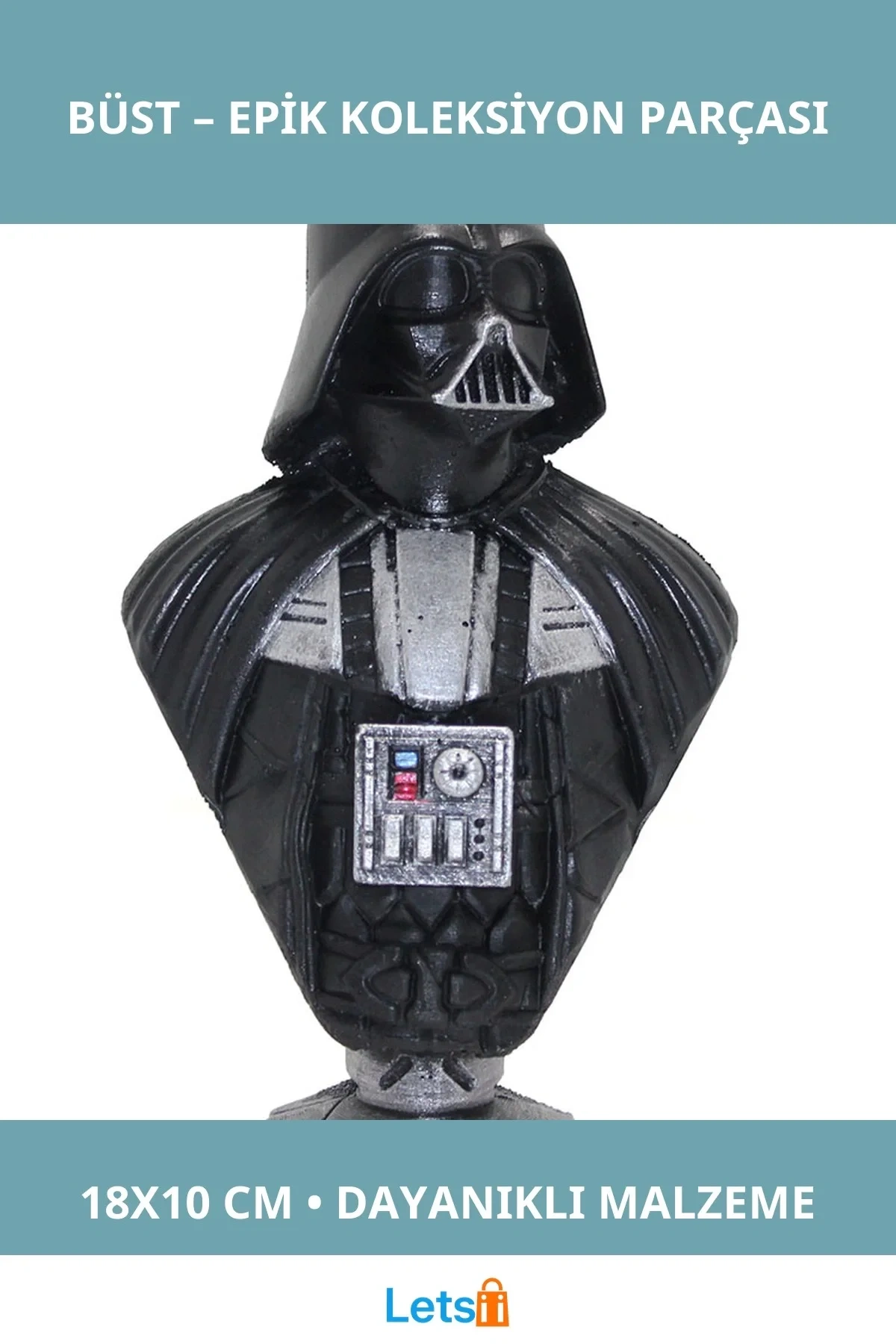 Star Wars Darth Vader Detaylı Büst 18x10 cm Koleksiyonluk Figür