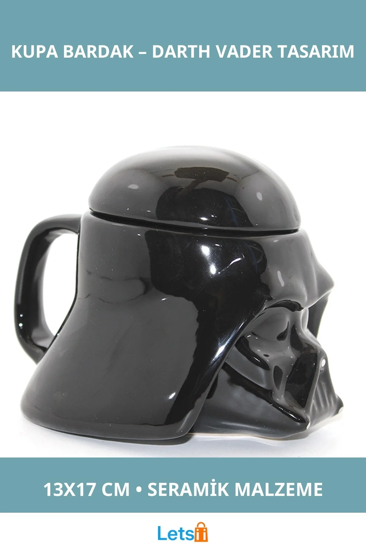 Star Wars Darth Vader Temalı Seramik Kupa Bardak 13x17 cm