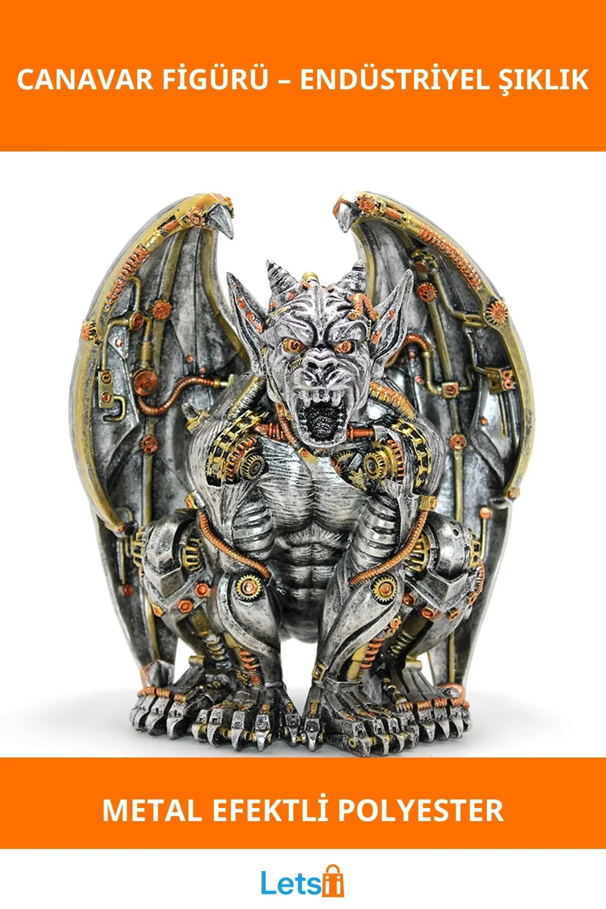 Steampunk Canavar Figürü Polyester Dekoratif Obje