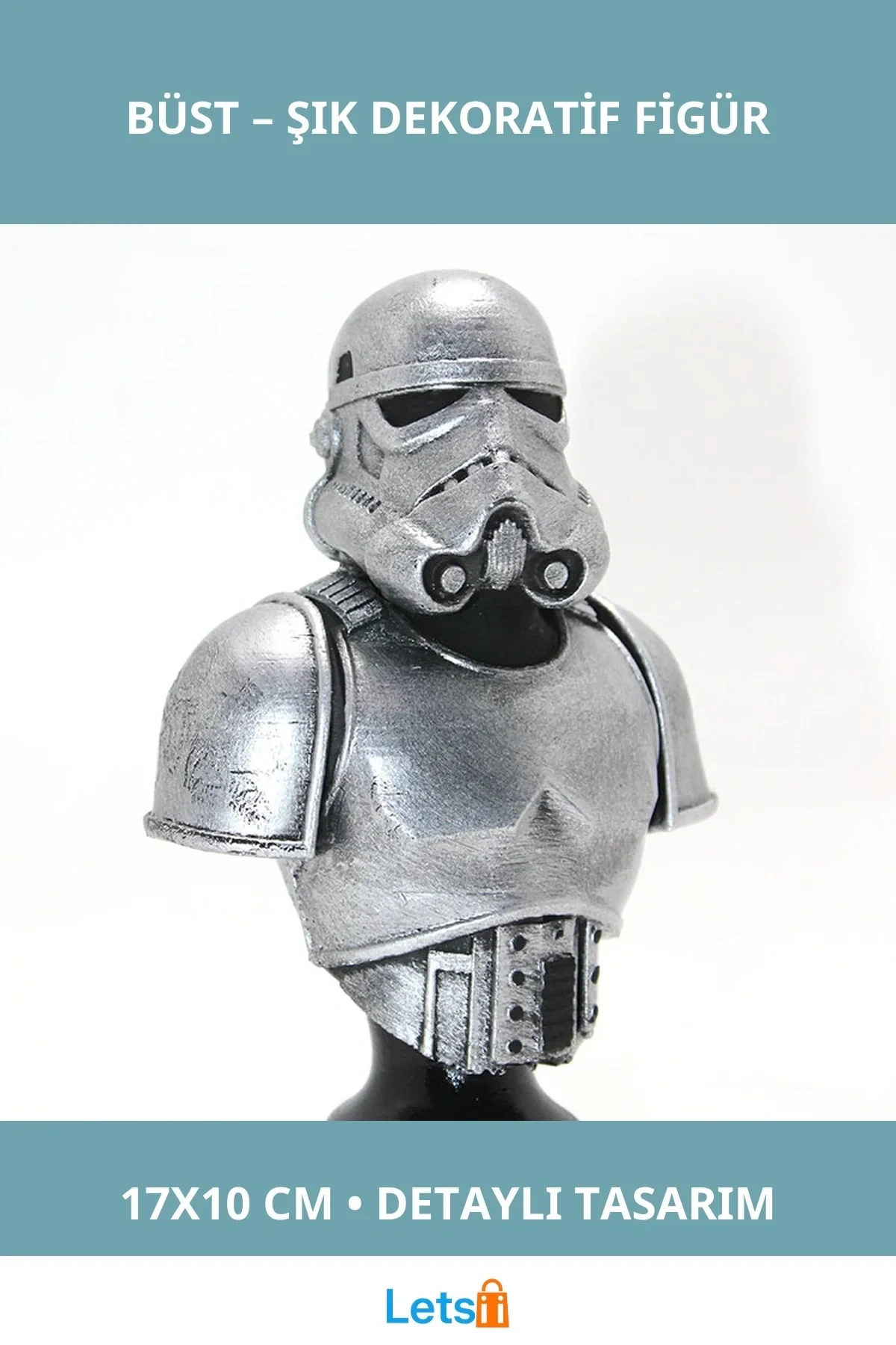 Stormtrooper Figürü 17x10 cm İkonik Star Wars Büst