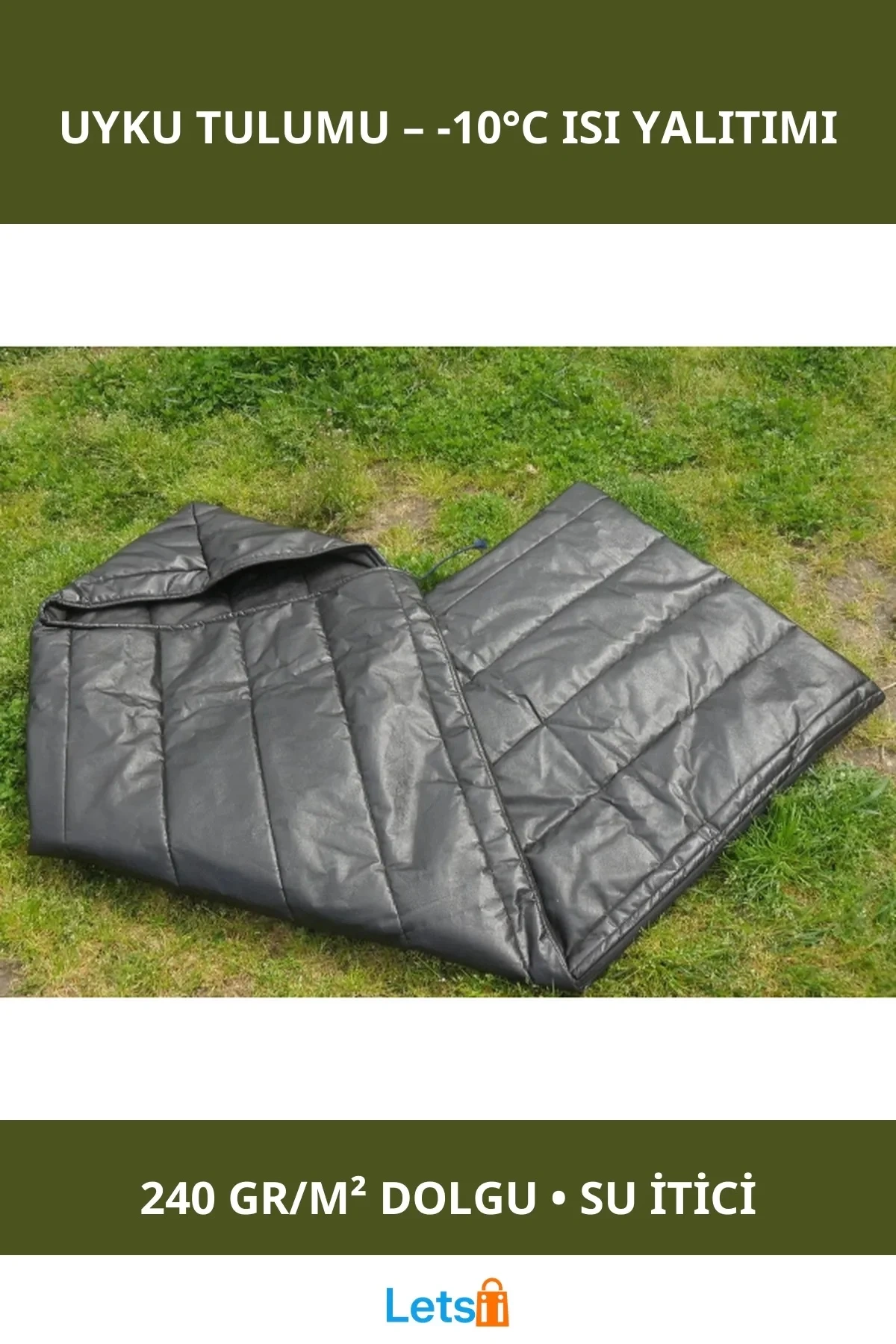 Su Geçirmez Nefes Alabilen Kaplama Polar Uyku Tulumu 10°C 210x70cm