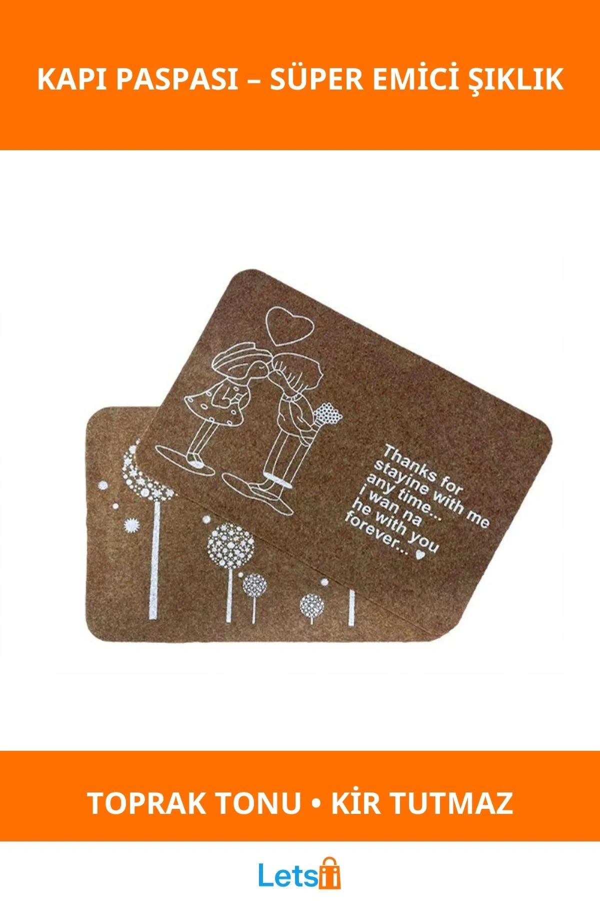 Süper Emici Dayanıklı Modern Kapı Paspası Kir Tutmaz ve Kolay Temizlenir