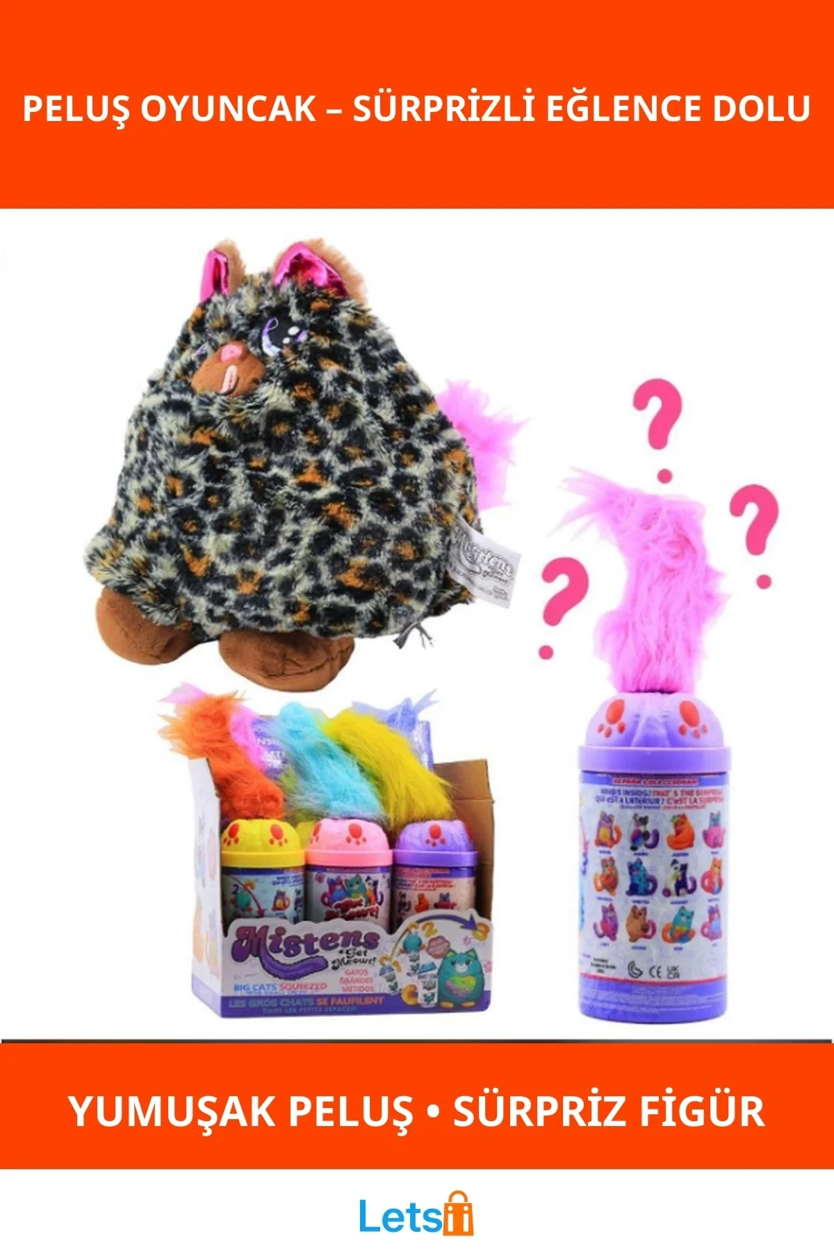 Sürpriz Peluş Oyuncak Renkli Hayvan Figürü