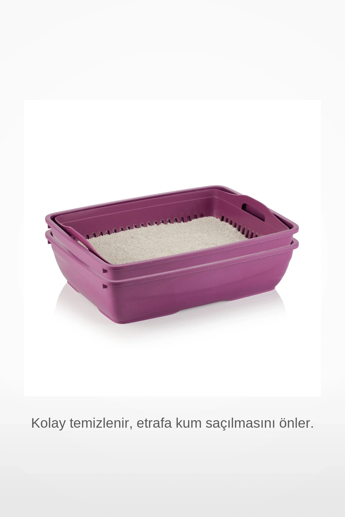 Süzgeçli Pratik Açık Kedi Tuvaleti