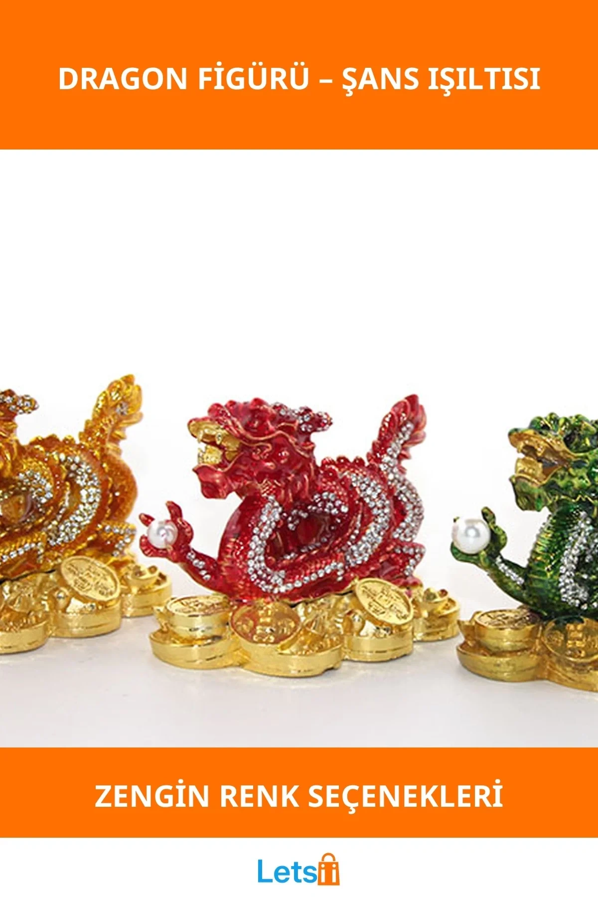 Swarovski Ejderha Figürü Dekoratif Parça