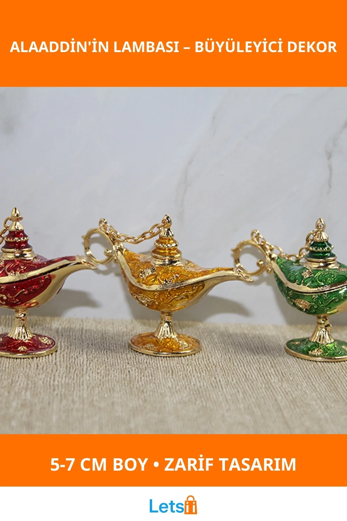 Swarovski Taşlı Dekoratif Figür Alaaddinin Lambası