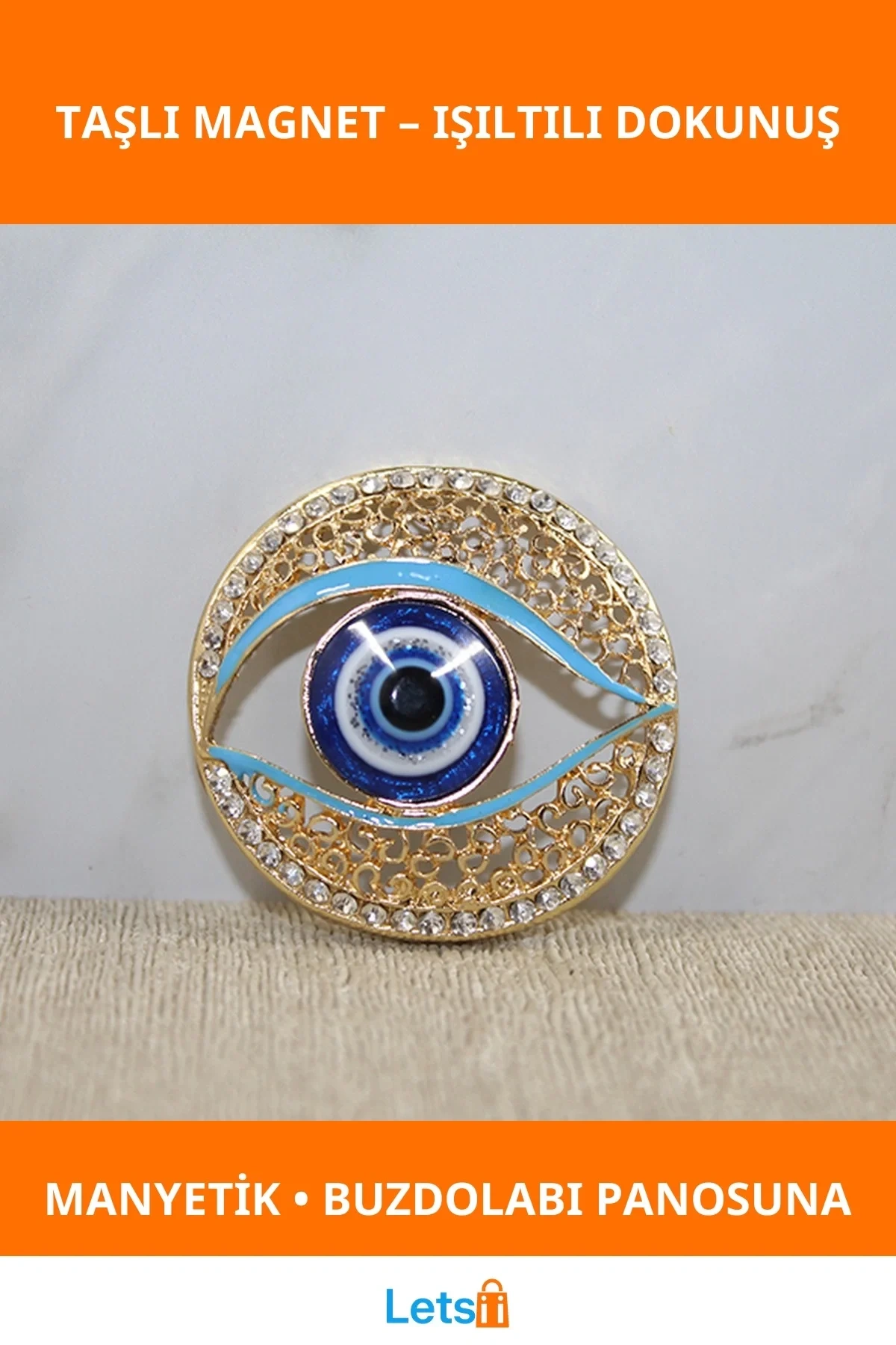 Swarovski Taşlı Magnet Nar Boncuğu Dekoratif Hediye