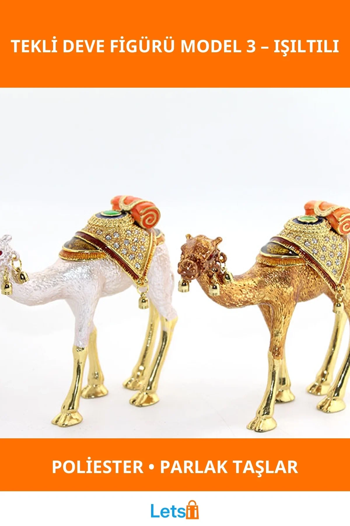 Swarovski Taşlı Şık Tekli Deve Figürü