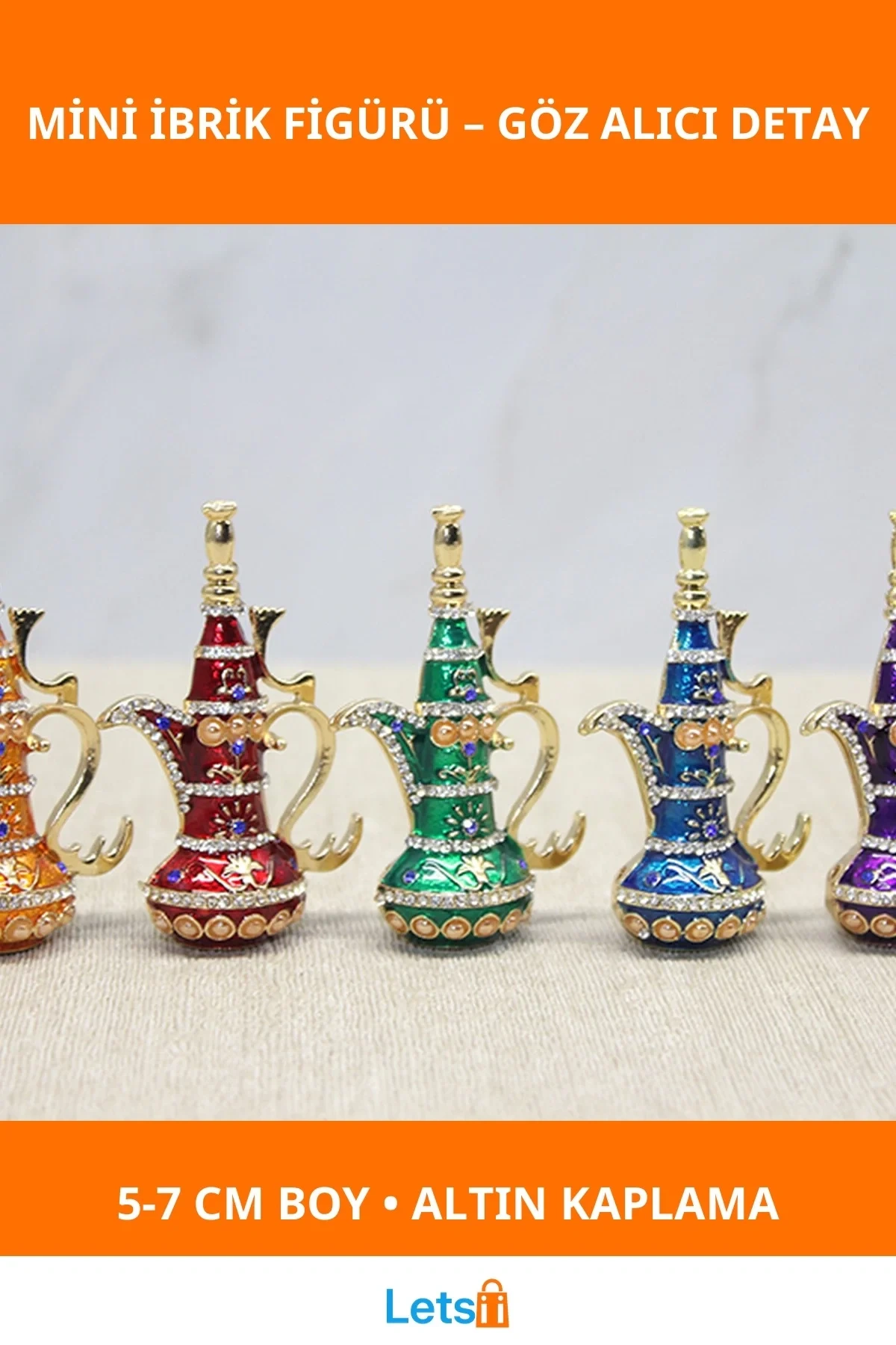 Swarovski Taşlı Zarif Dekoratif Mini İbrik Figürü