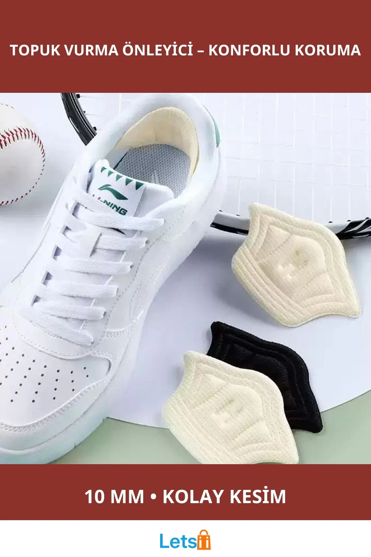 Taç Şeklinde Topuk Vurma Önleyici 10 mm Rahat Bilek Yastığı