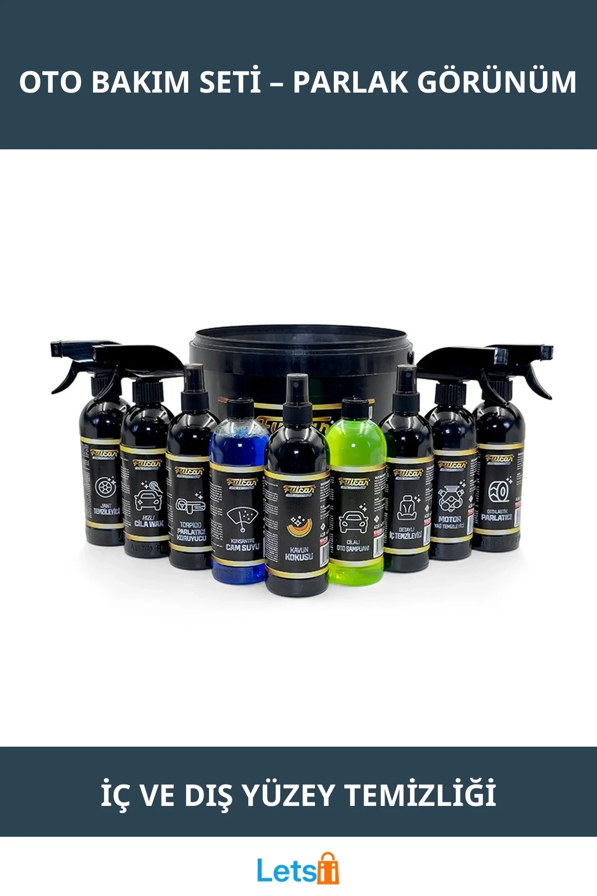 Tam Kapsamlı Araç Bakım Şampuanı Cila Wax Motor Temizleyici Seti