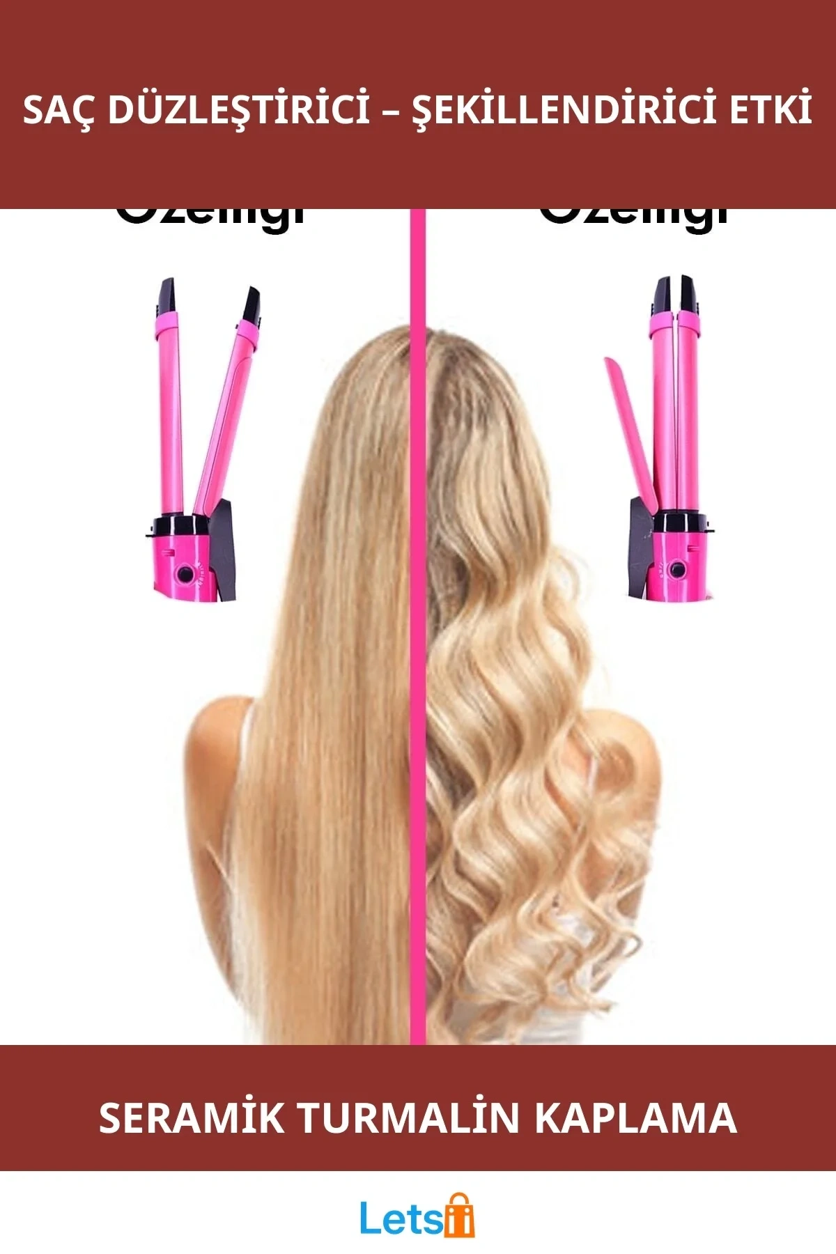 Taşınabilir Ergonomik Seramik Düzleştirici Saç Şekillendirici Tarak