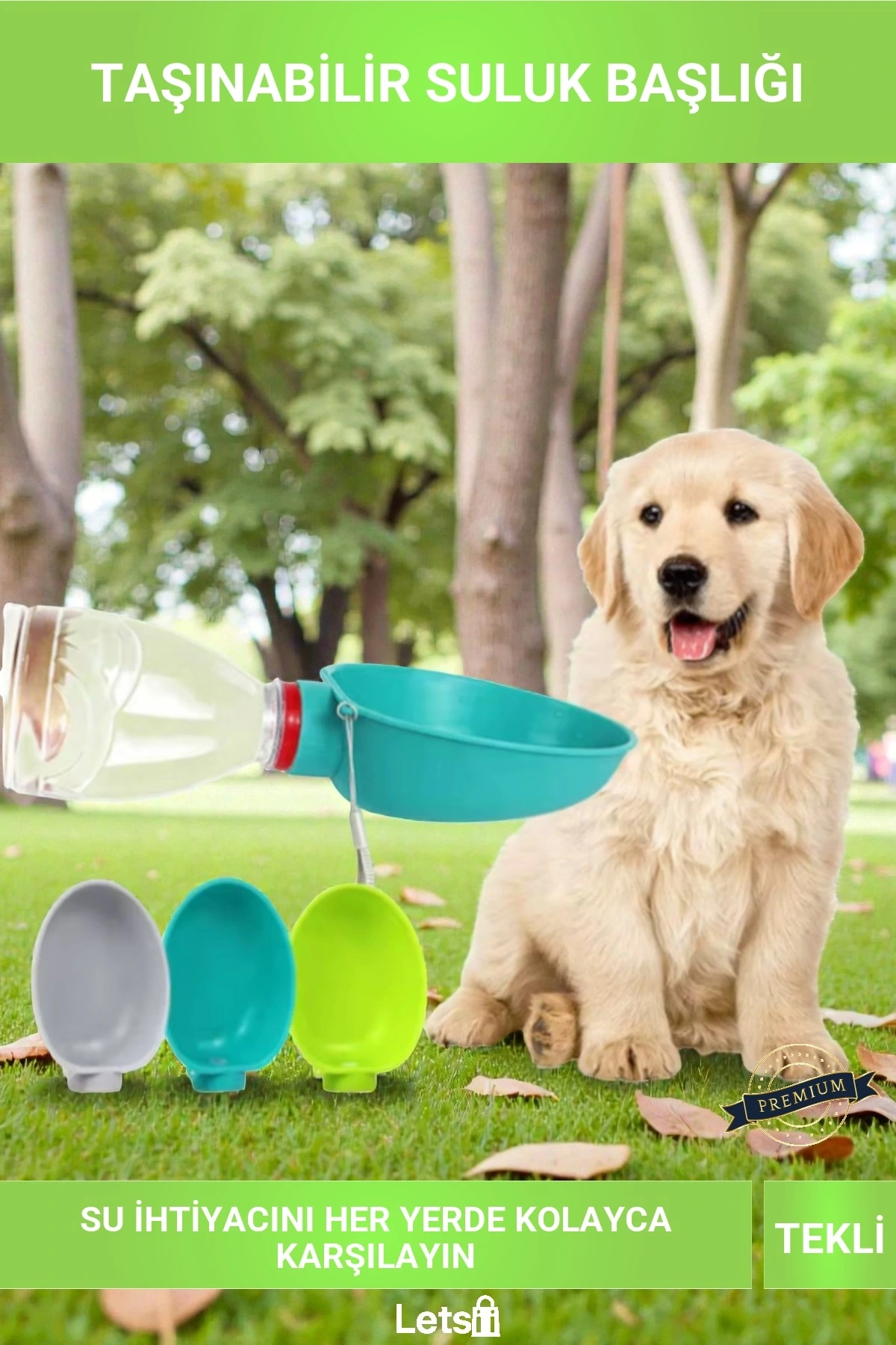 Taşınabilir Evcil Hayvan Suluk Başlığı Standart Şişe Uyumlu Seyahat Su Kabı