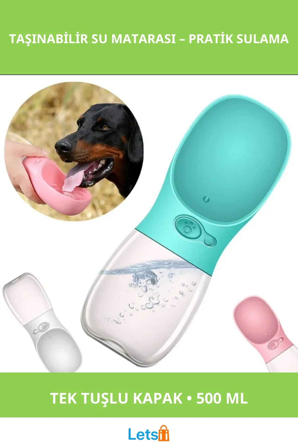 Taşınabilir Su Matarası Sızdırmaz Köpek İçin 350 ml