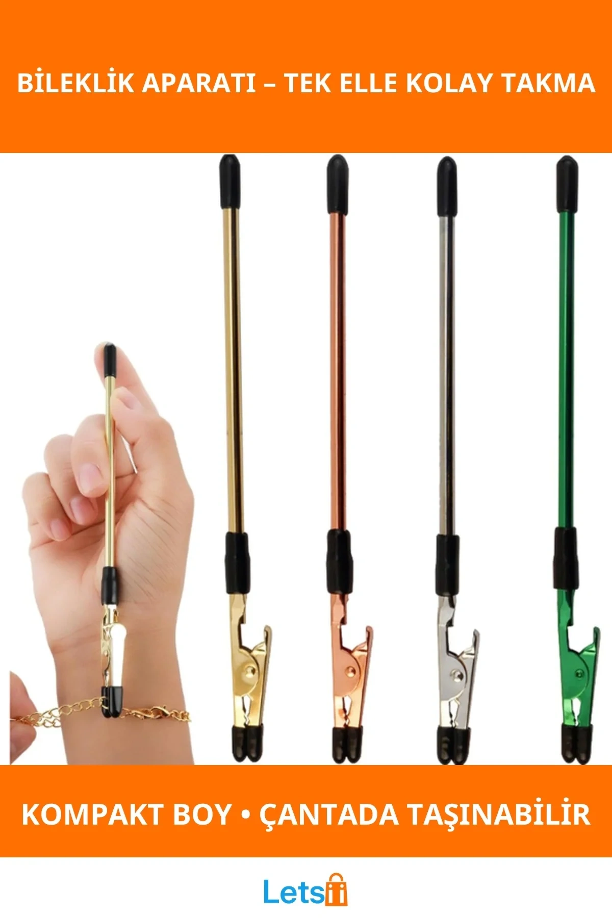 Tek Elle Kolay Bileklik Takma Yardımcı Aparatı