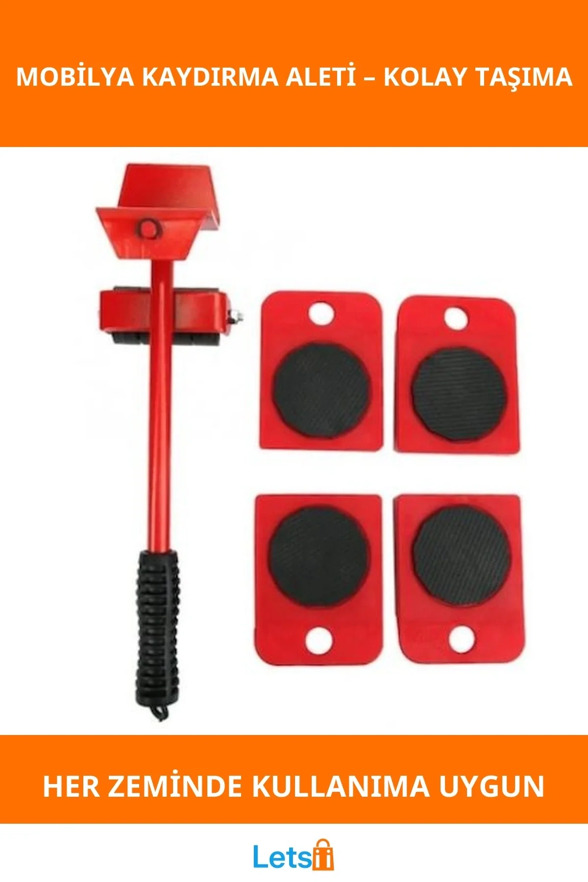 Tekerlekli Mobilya Kaydırma Aleti 150 kg Kapasite