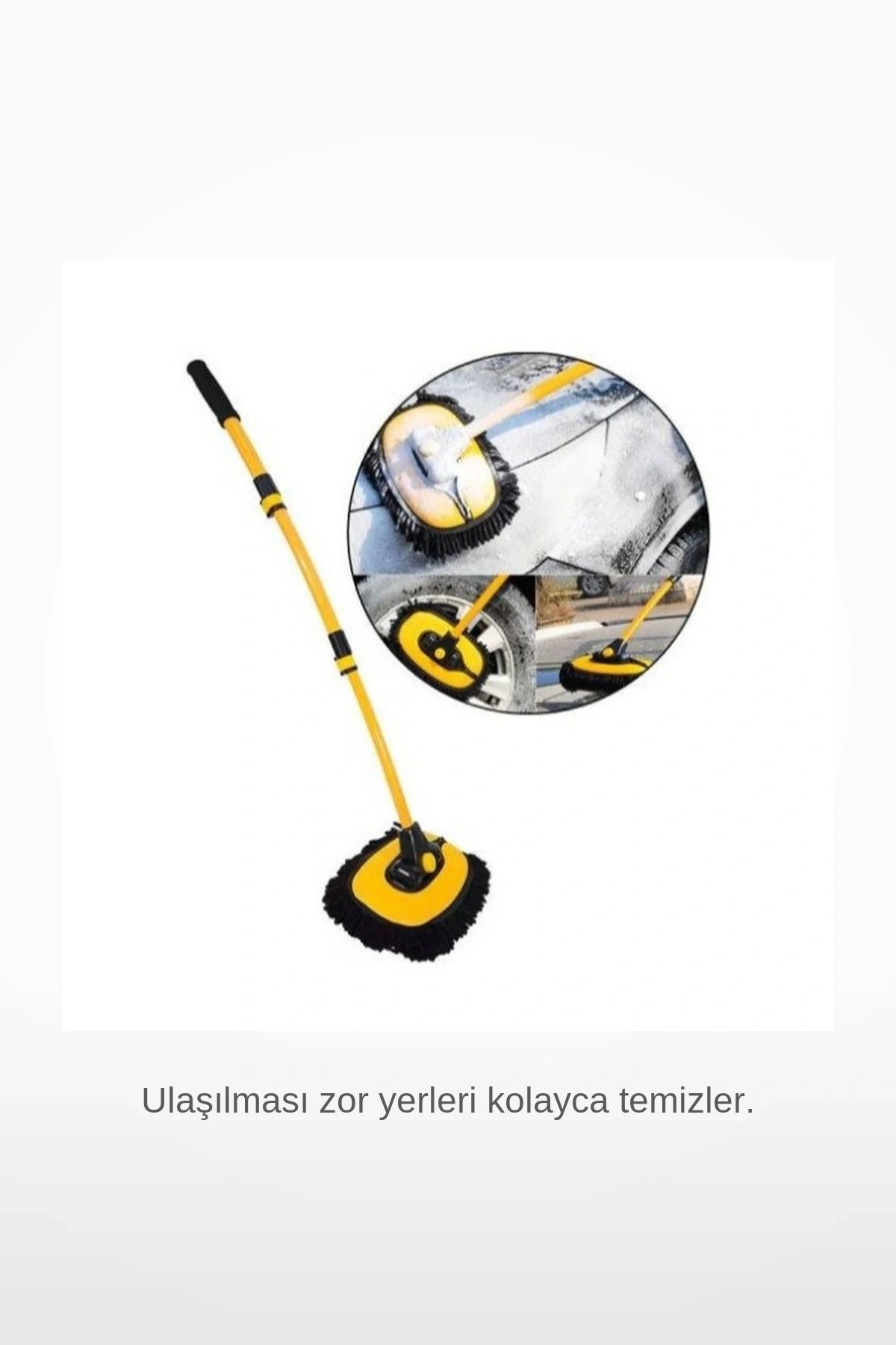 Teleskopik Saplı Ayarlanabilir Oto Yıkama Fırçası