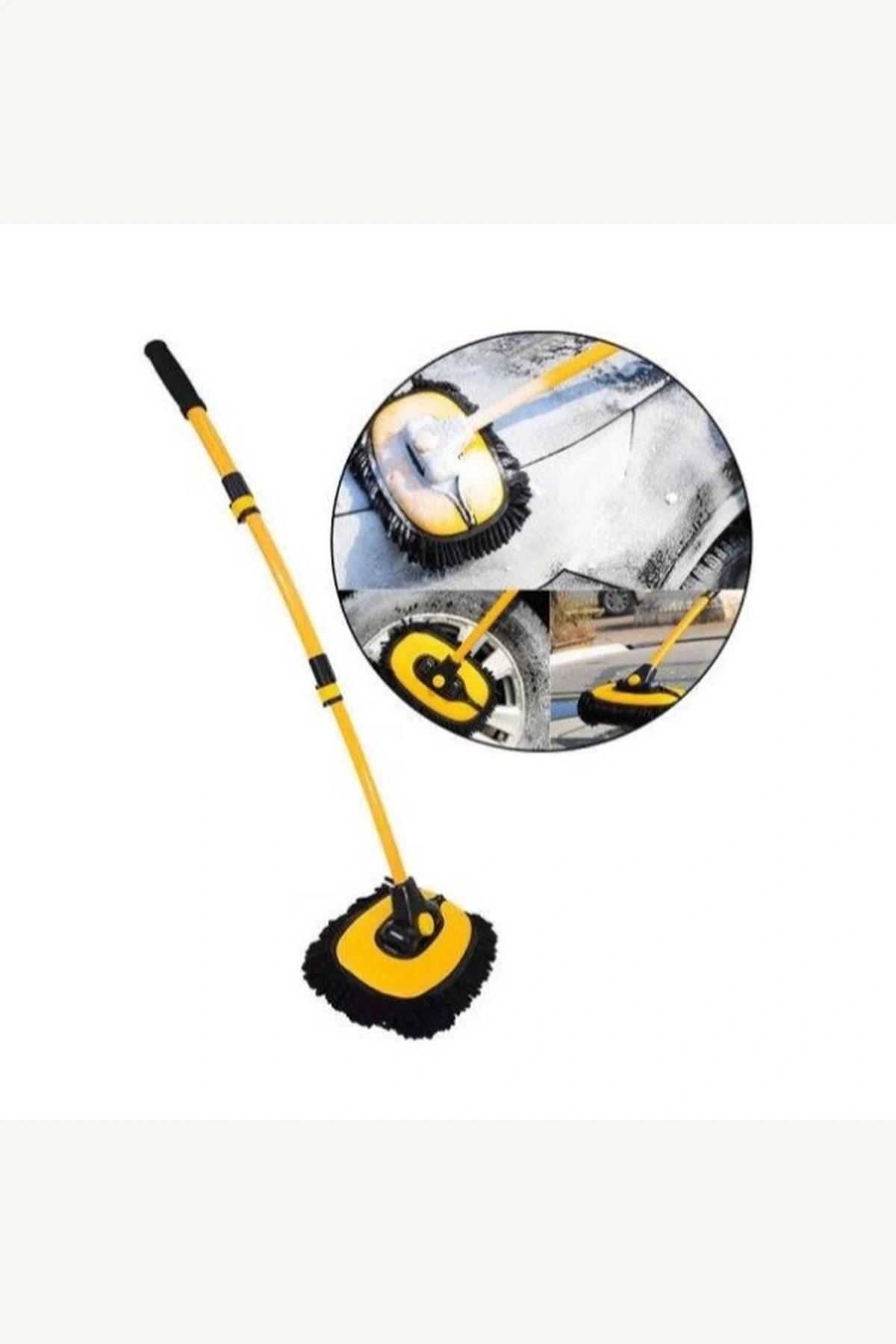 Teleskopik Saplı Ayarlanabilir Oto Yıkama Fırçası