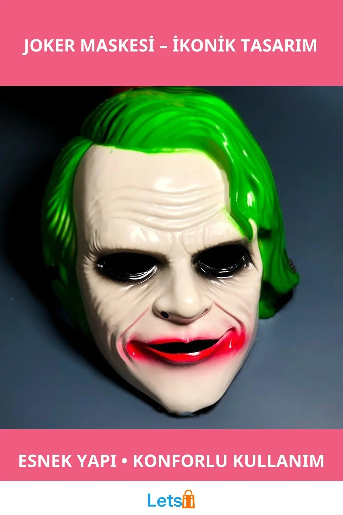 The Dark Knight Joker Maskesi Cosplay Parti Aksesuarı