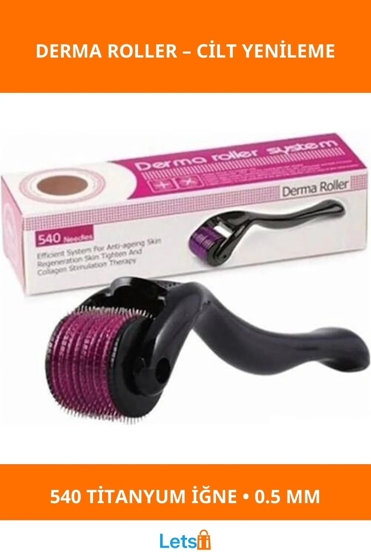 Titanyum İğneli Derma Roller 0.5 mm Cilt Bakım Aleti