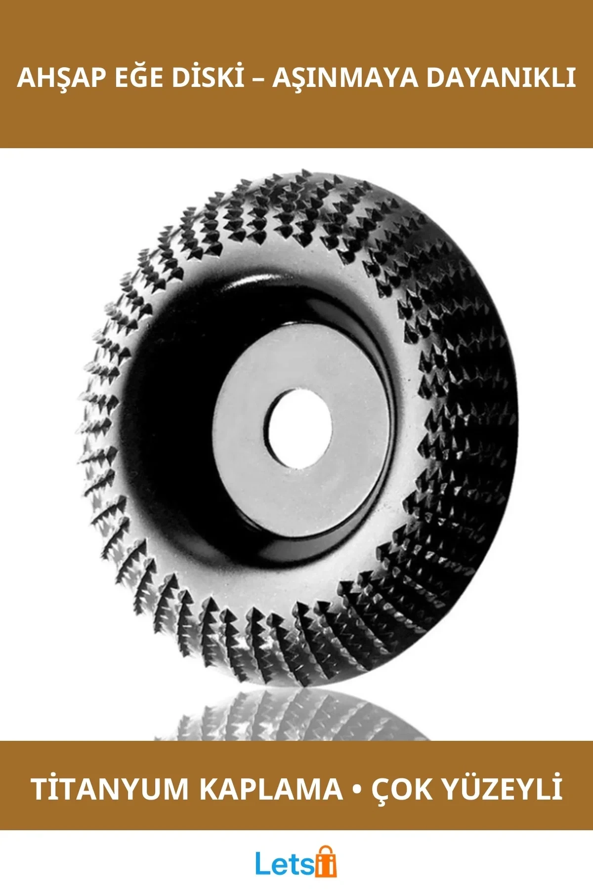 Titanyum Kaplamalı Ahşap Eğe Diski Yüksek Performanslı Zımpara