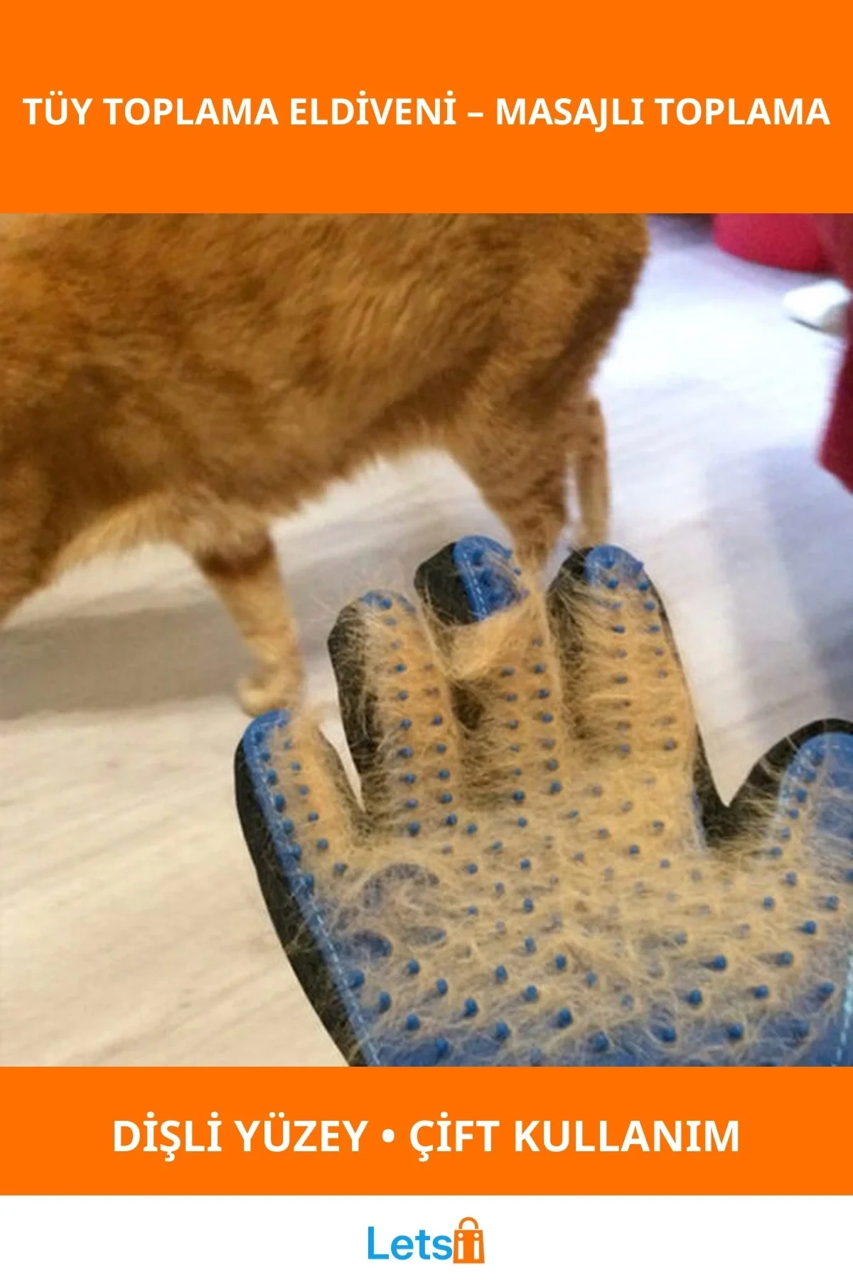 Tüy Toplama Eldiveni Masaj Etkili Pratik Kullanım 1 Adet