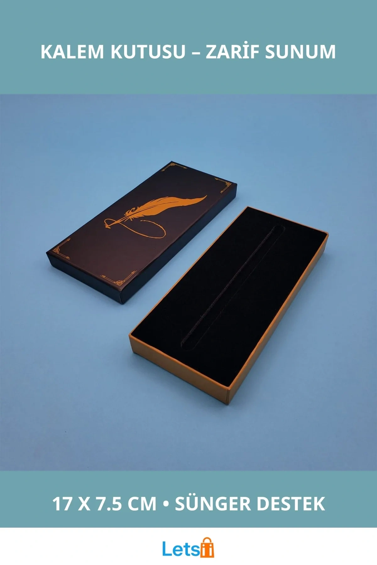 Tüylü Motifli Kaliteli Hediyelik Kalem Kutusu 17 cm