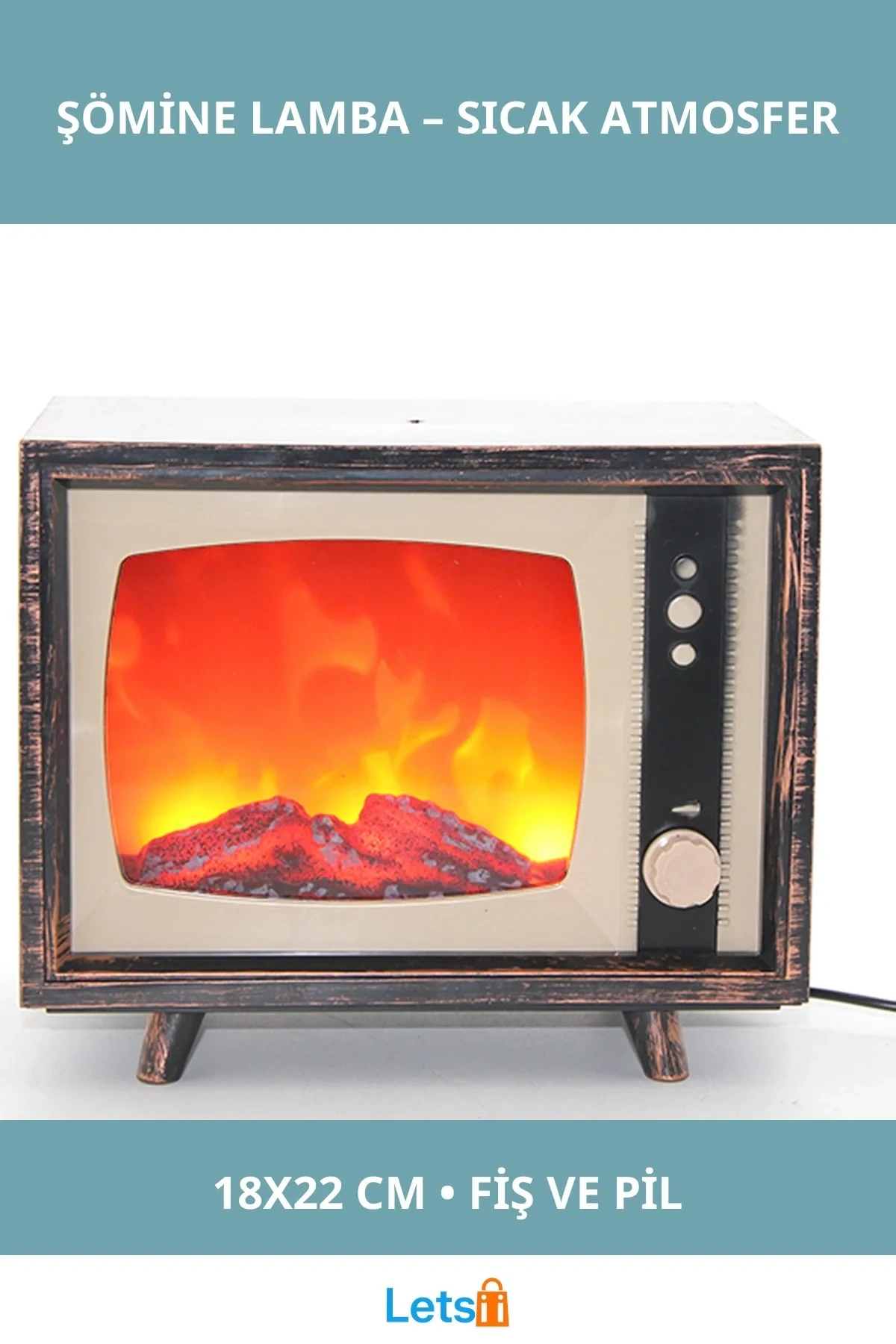 TV Tasarımlı Ledli Şömine Lamba ile Sıcak Atmosfer Yaratın