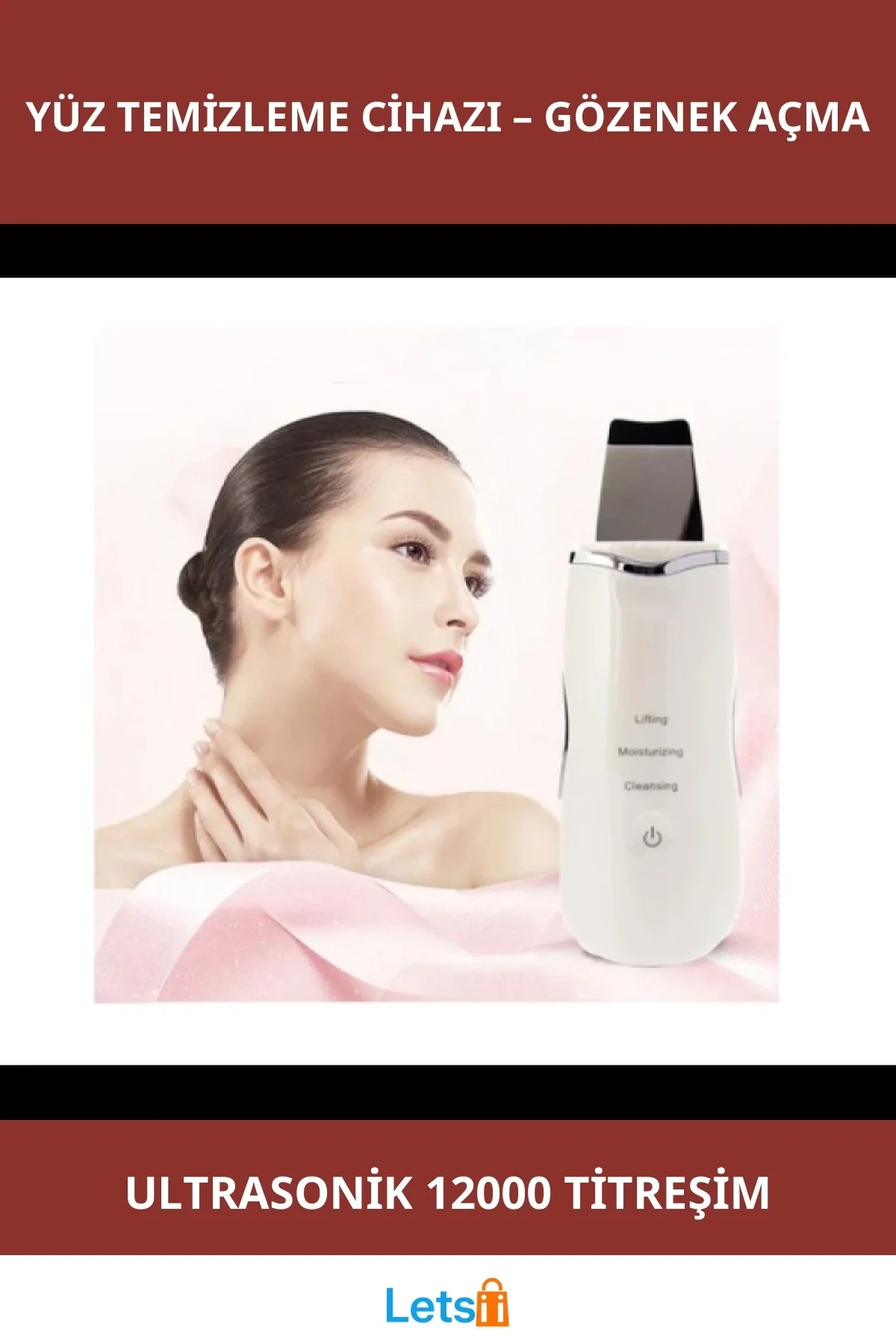 Ultrasonik Yüz Temizleme Cihazı Derin Temizleme ve Nemlendirme