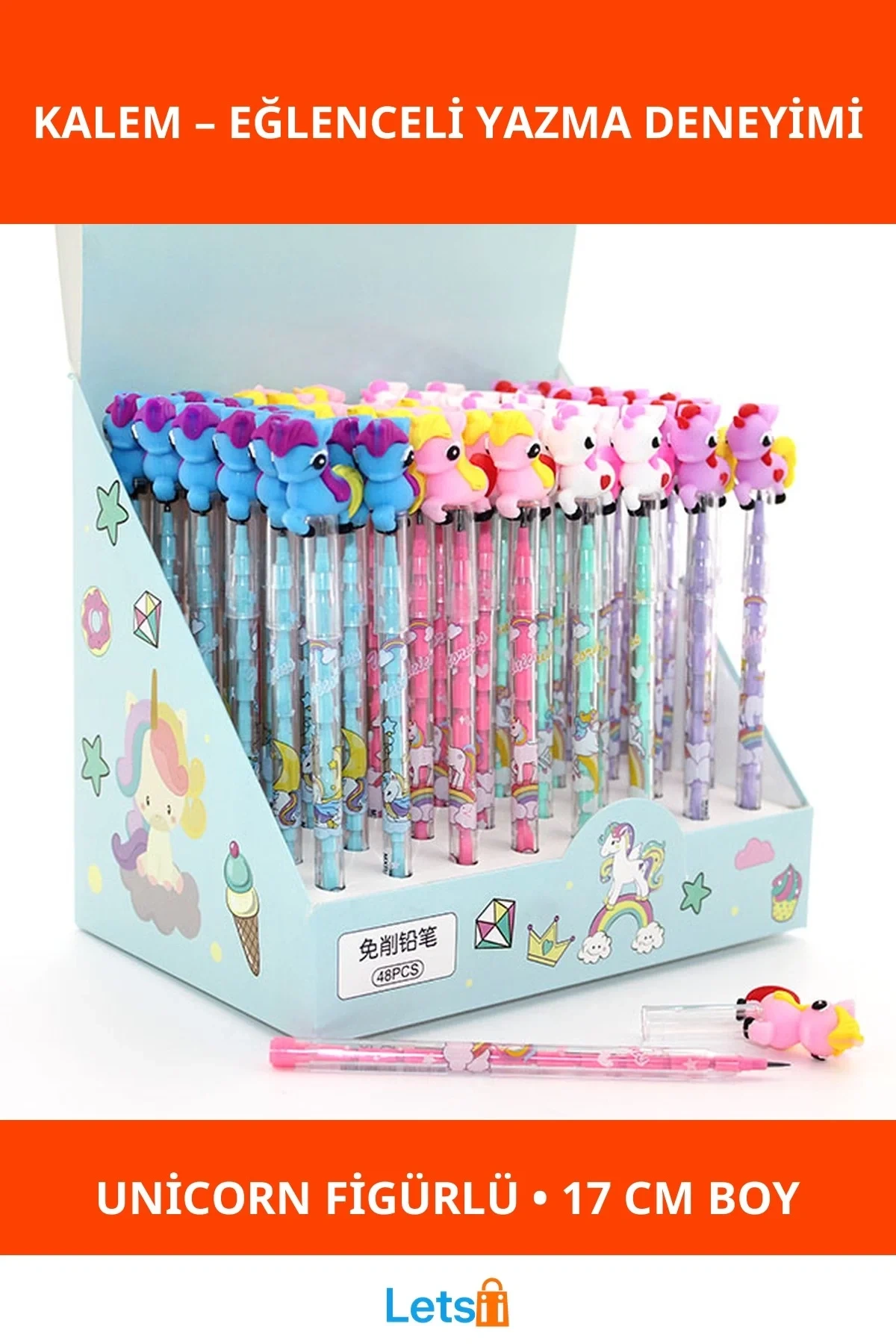 Unicorn Figürlü Yumurtlayan Kalem 17 cm