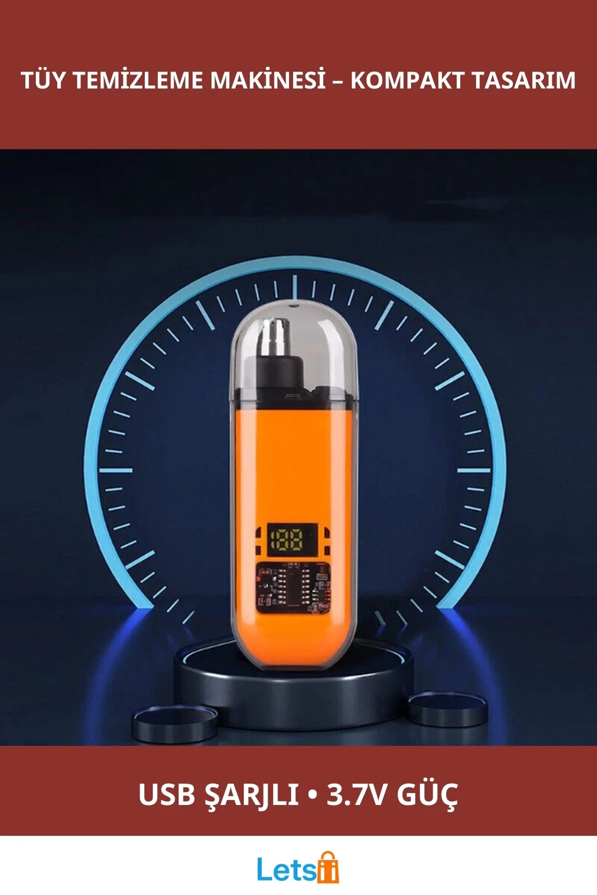 USB Şarjlı Cep Çakmak Burun Kulak Yanak Tüy Temizleme Makinesi