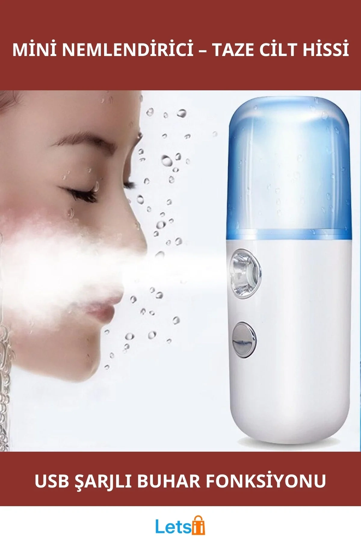 USB Şarjlı Mini Cilt Nemlendirici Buhar Makinesi