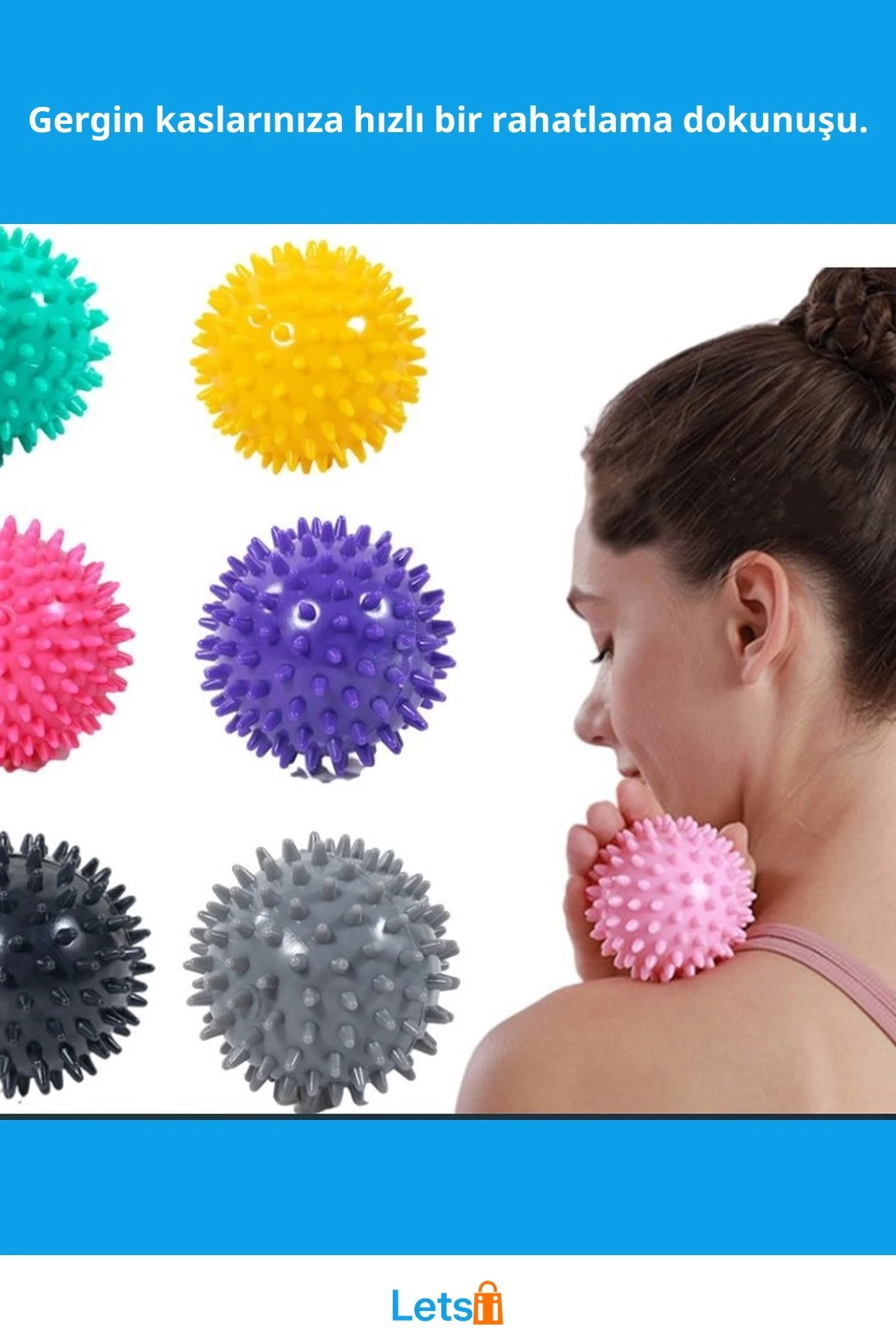 Vücut Egzersiz Masaj Topu Fıstık Şekli, 7.5 cm, Kolay Taşınabilir