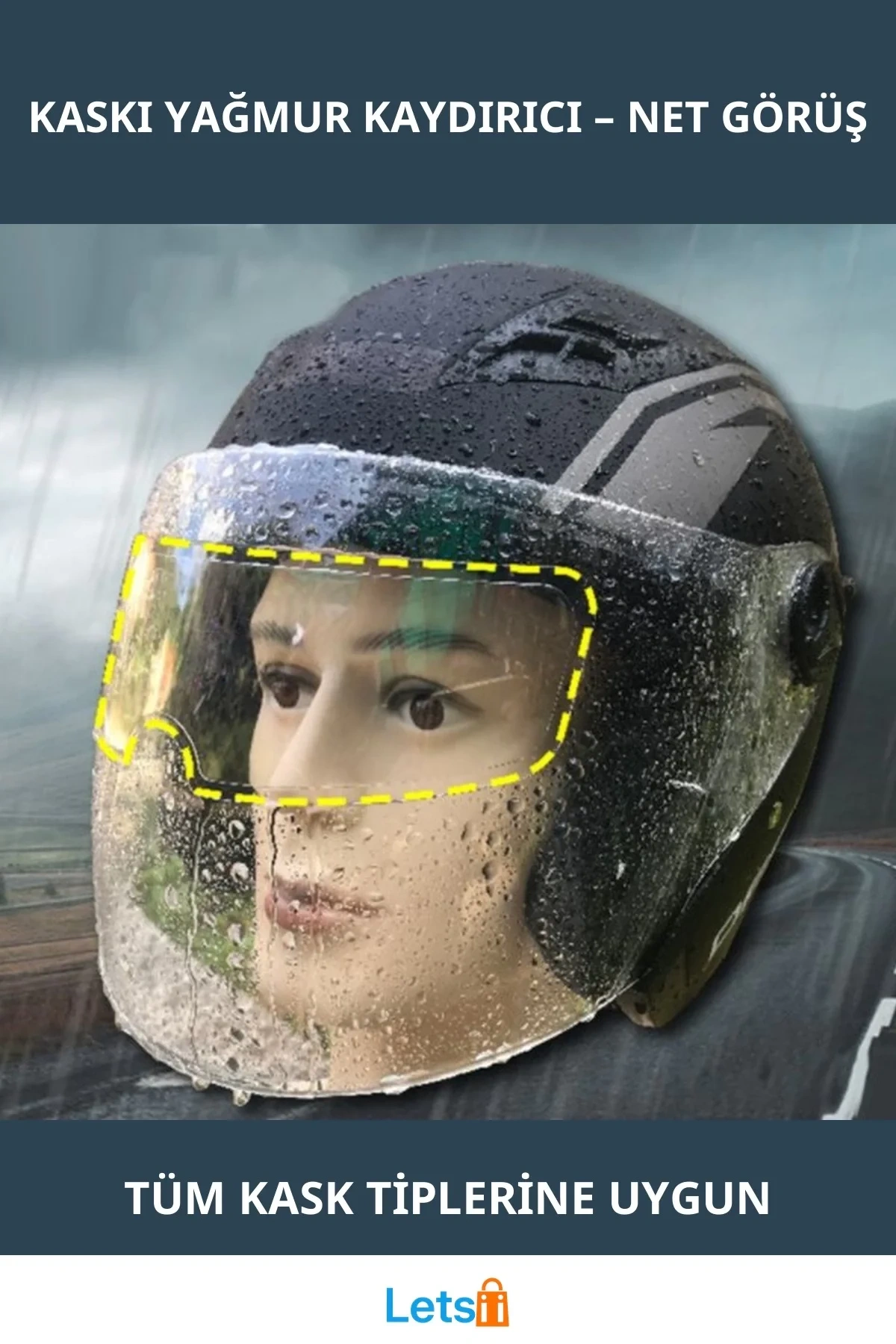 Yağmura Dayanıklı Anti Sis Motosiklet Kaskı Film