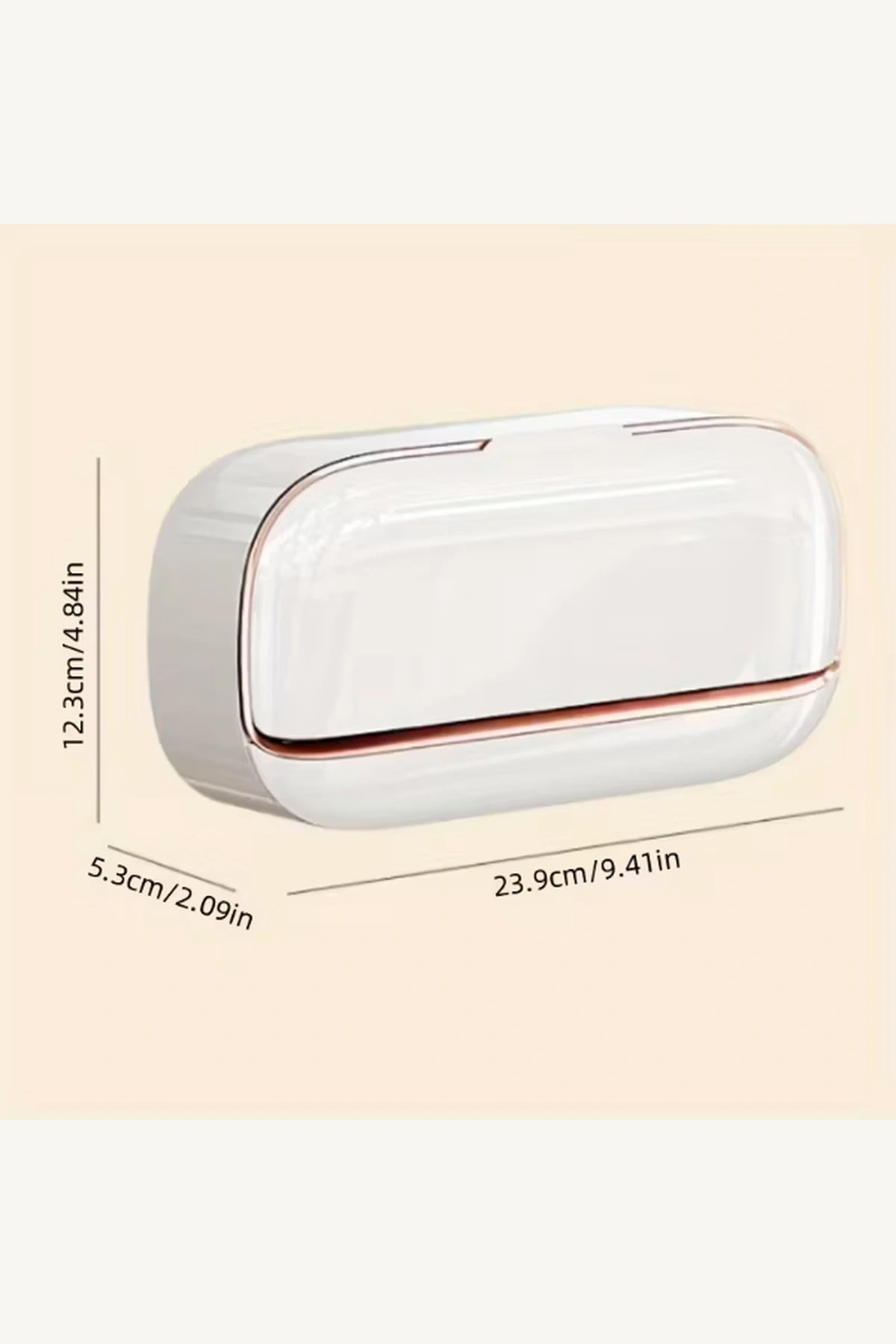 Yapışkanlı Duvara Monte Kapaklı Drenaj Bölmeli Çift Hazneli Hijyenik Katı Sabunluk