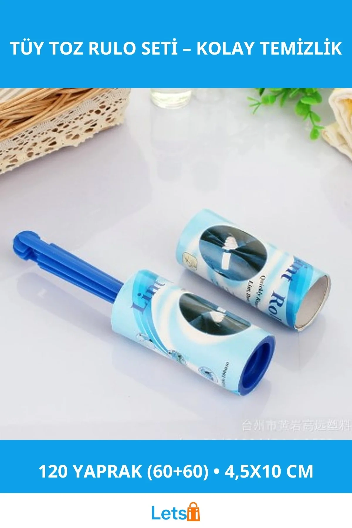 Yapışkanlı Tüy ve Kir Toplayıcı Rulo 120 Yapraklı
