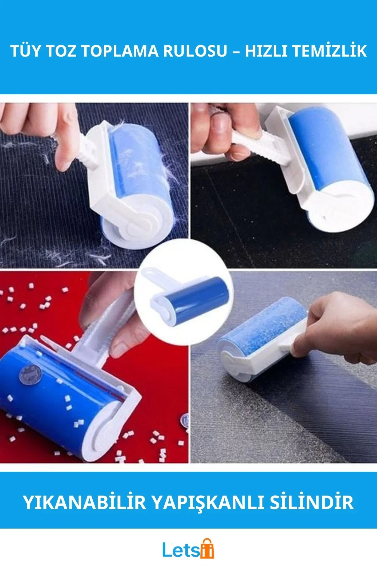Yapışkanlı Tüy ve Toz Toplama Rulosu