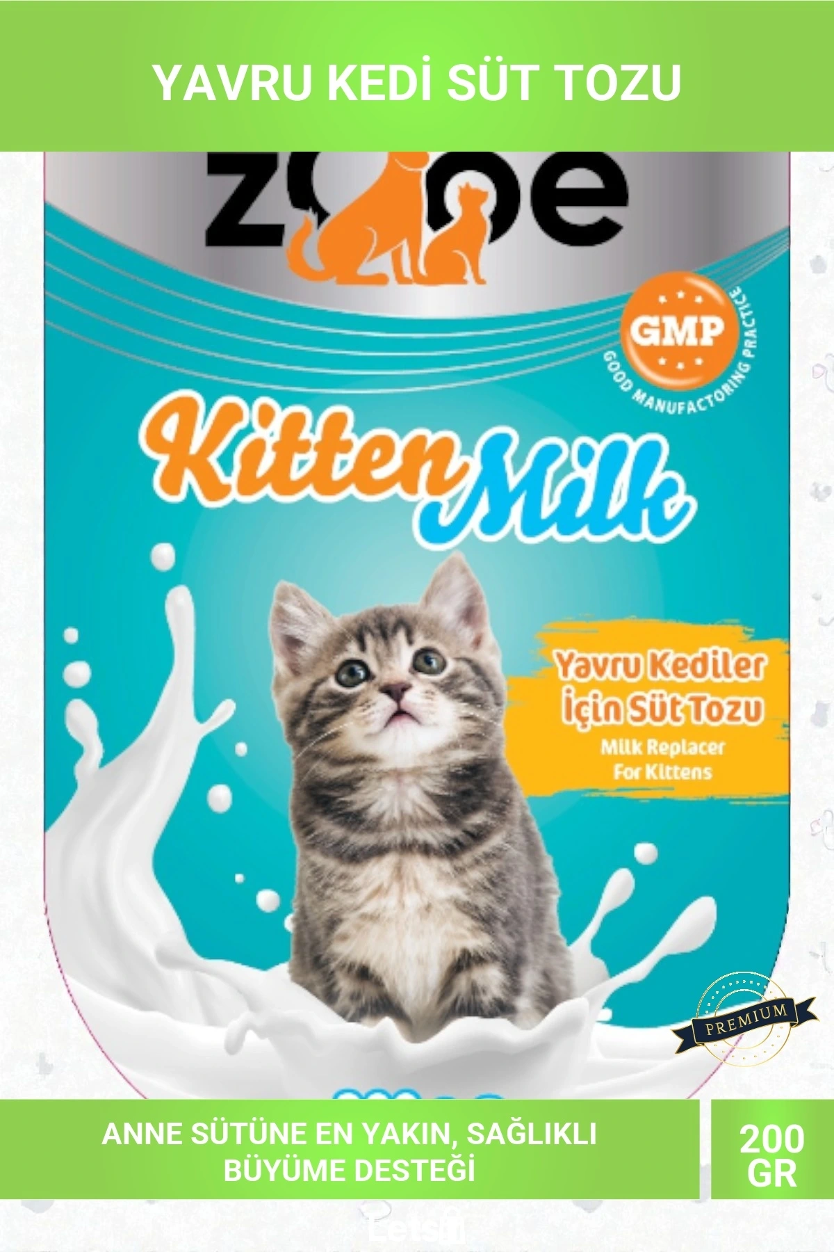 Yavru Kedi İçin Besleyici Anne Sütü İkamesi Süt Tozu 200g