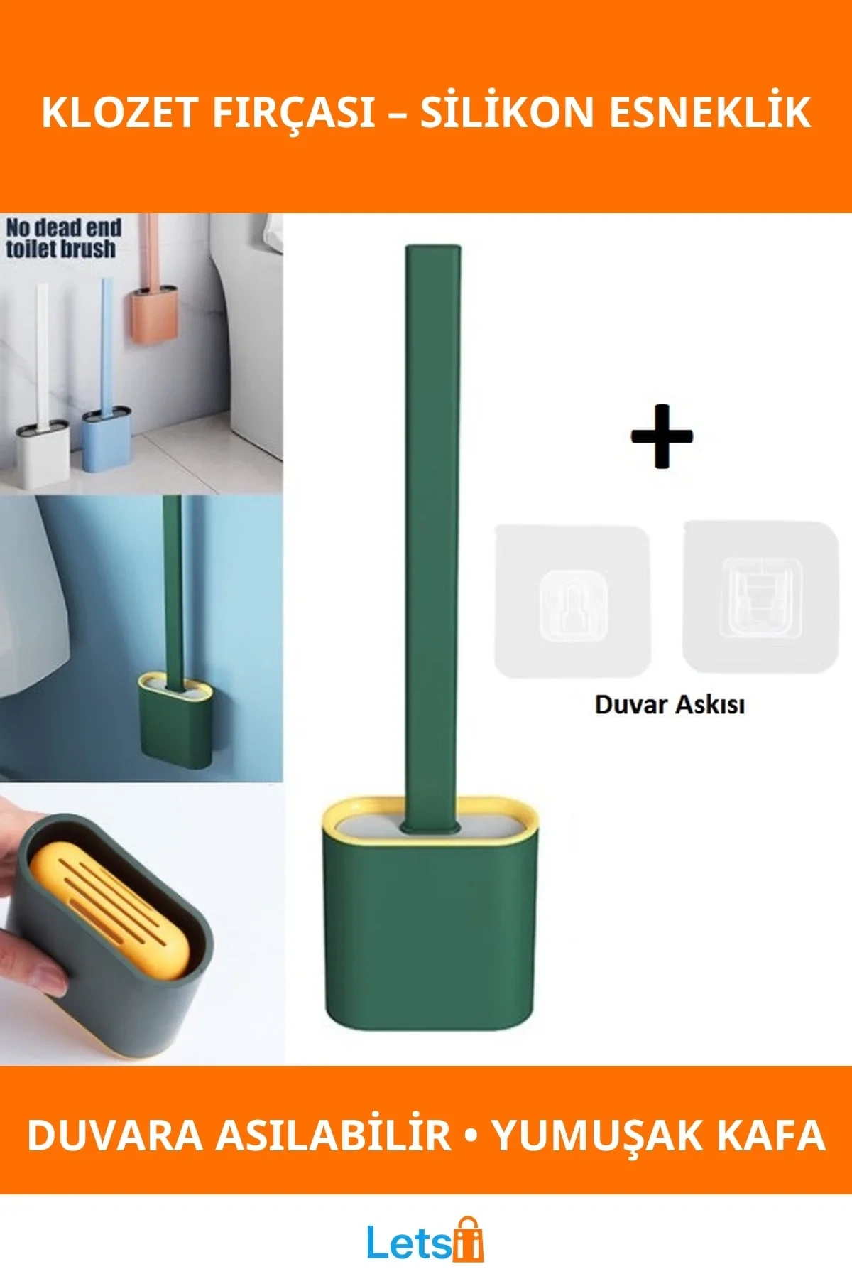 Yeni Nesil Silikon Klozet Fırçası Kolay Temizlik ve Derin Hijyen