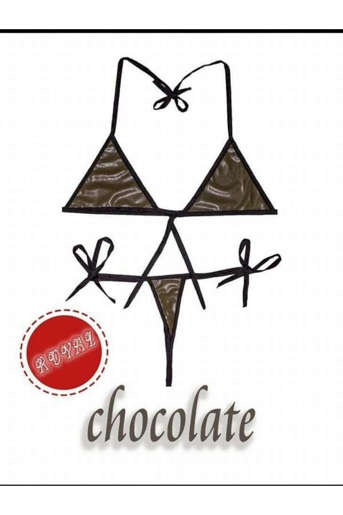 Yenilebilir Aromalı Fantezi İç Çamaşırı Takımı Çikolata Renk