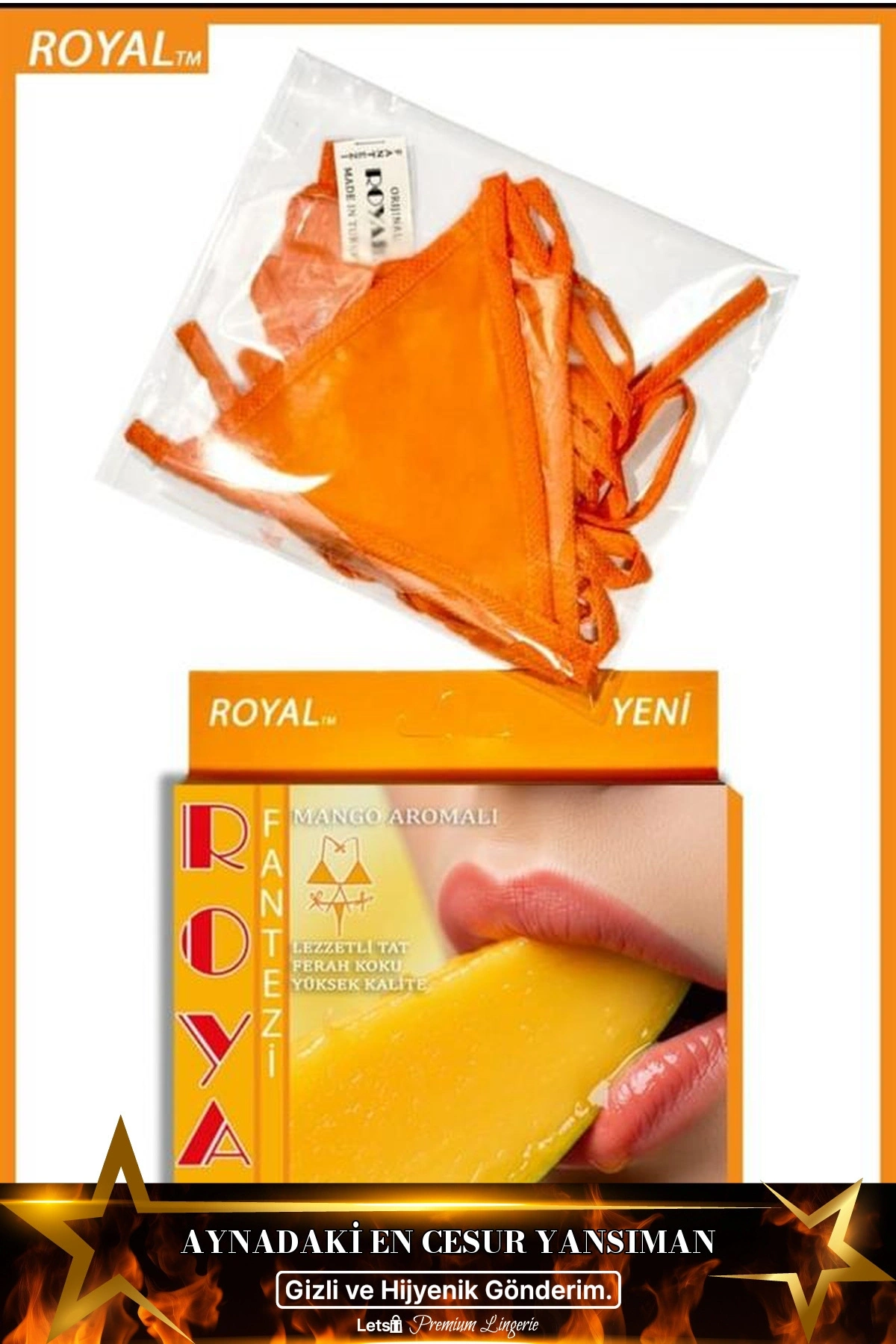 Yenilebilir Aromalı Fantezi İç Çamaşırı Takımı - Mango Aromalı