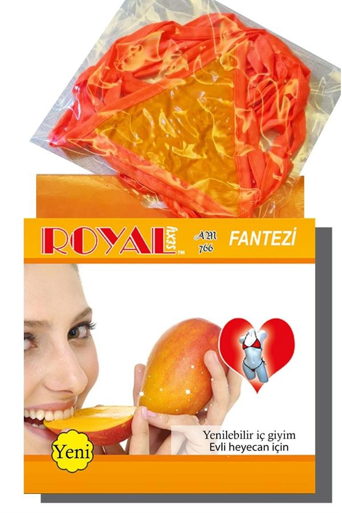 Yenilebilir Aromalı Fantezi İç Çamaşırı Takımı - Mango Aromalı