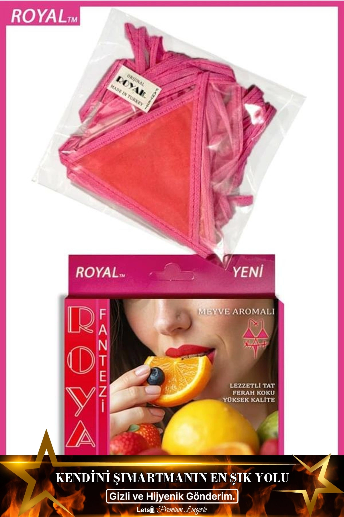 Yenilebilir Aromalı Fantezi İç Çamaşırı Takımı - Tropikal Aromalı