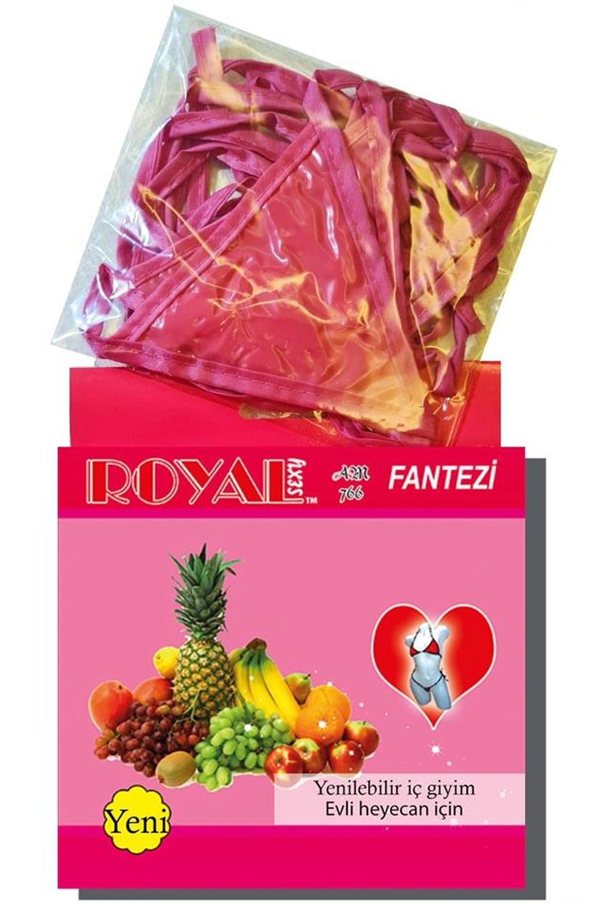 Yenilebilir Aromalı Fantezi İç Çamaşırı Takımı - Tropikal Aromalı