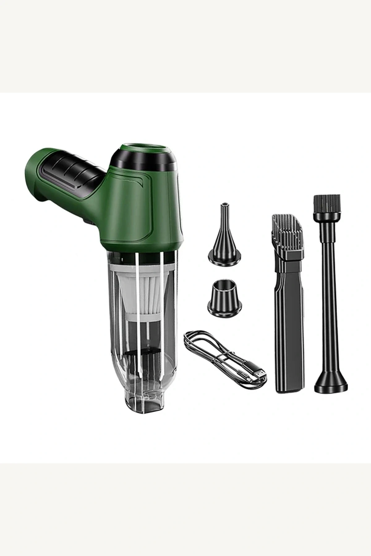 Yeşil Air Blower Kablosuz Araba Süpürgesi