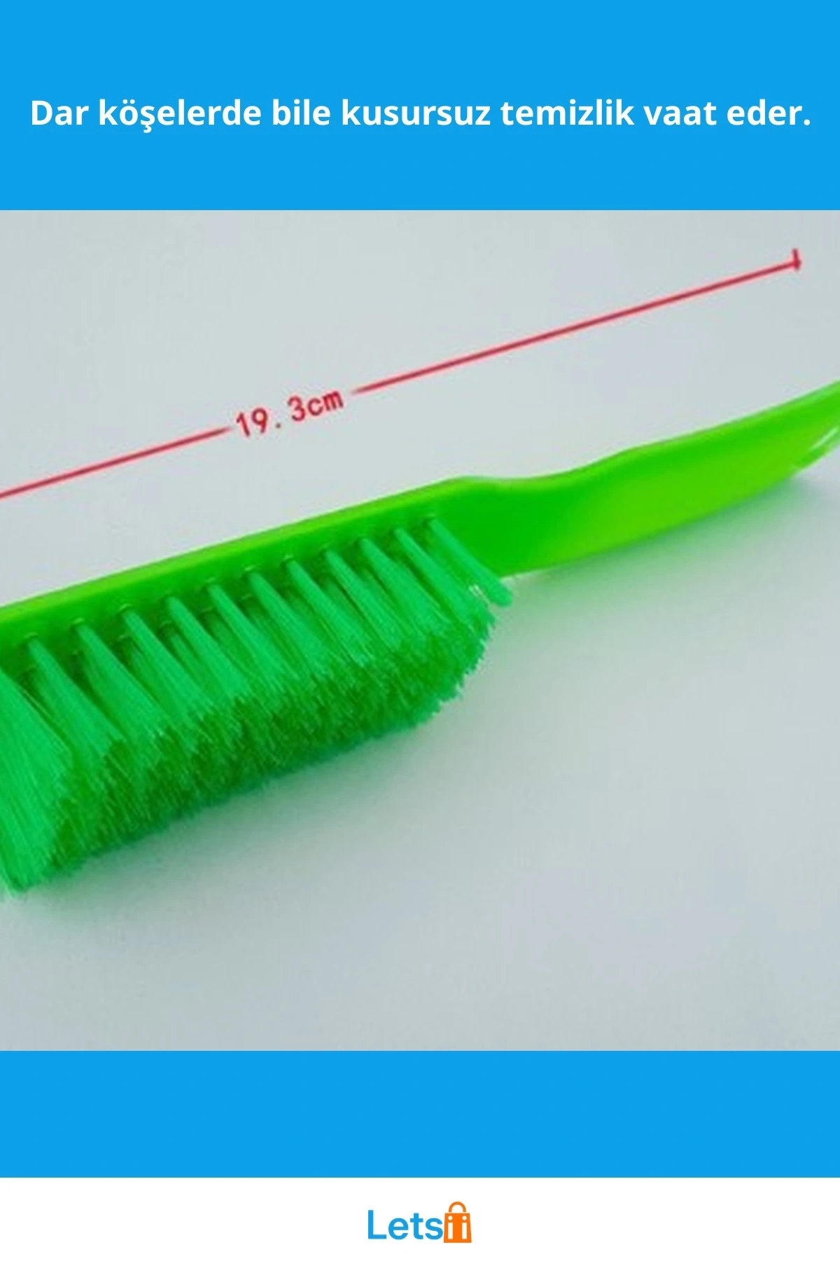 Yeşil Kırmızı Ergonomik Çok Amaçlı Temizlik Fırçası 19x3.5cm