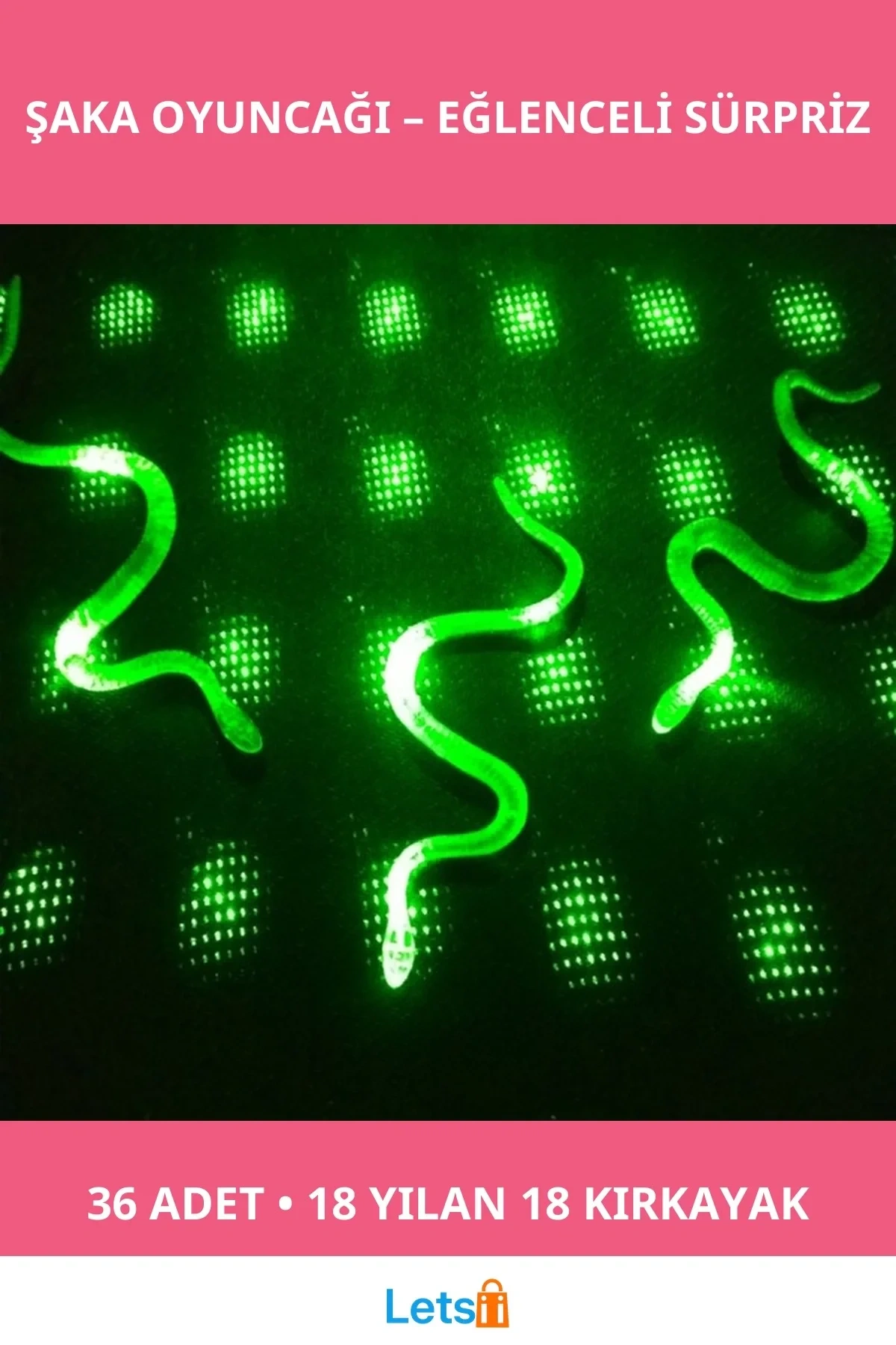 Yılan Kırkayak Şaka Oyuncağı 36 Adet Eğlenceli Oyun